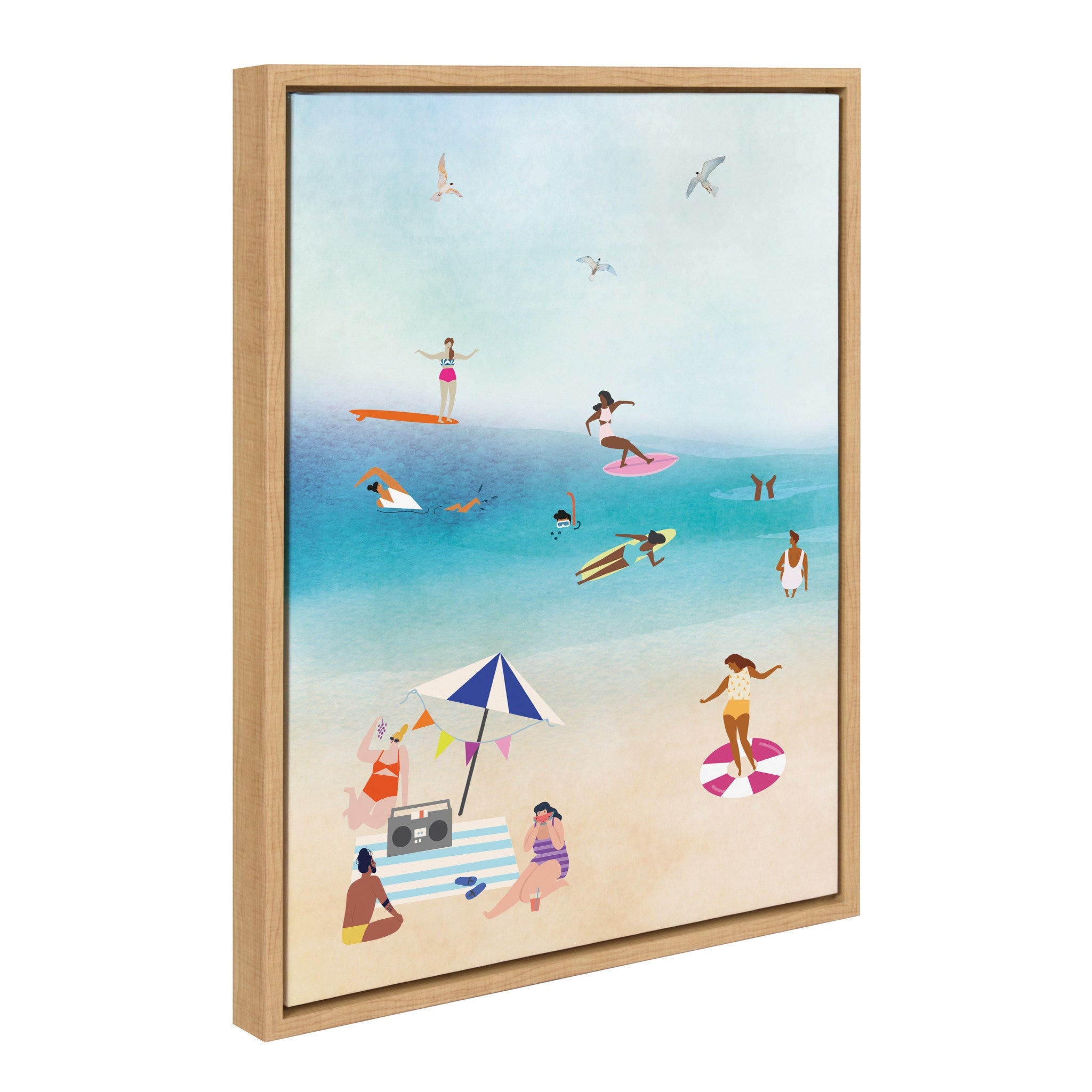 Sylvie Beach II Framed Canvas by kateandlaurel - product image 2 for Resin Society