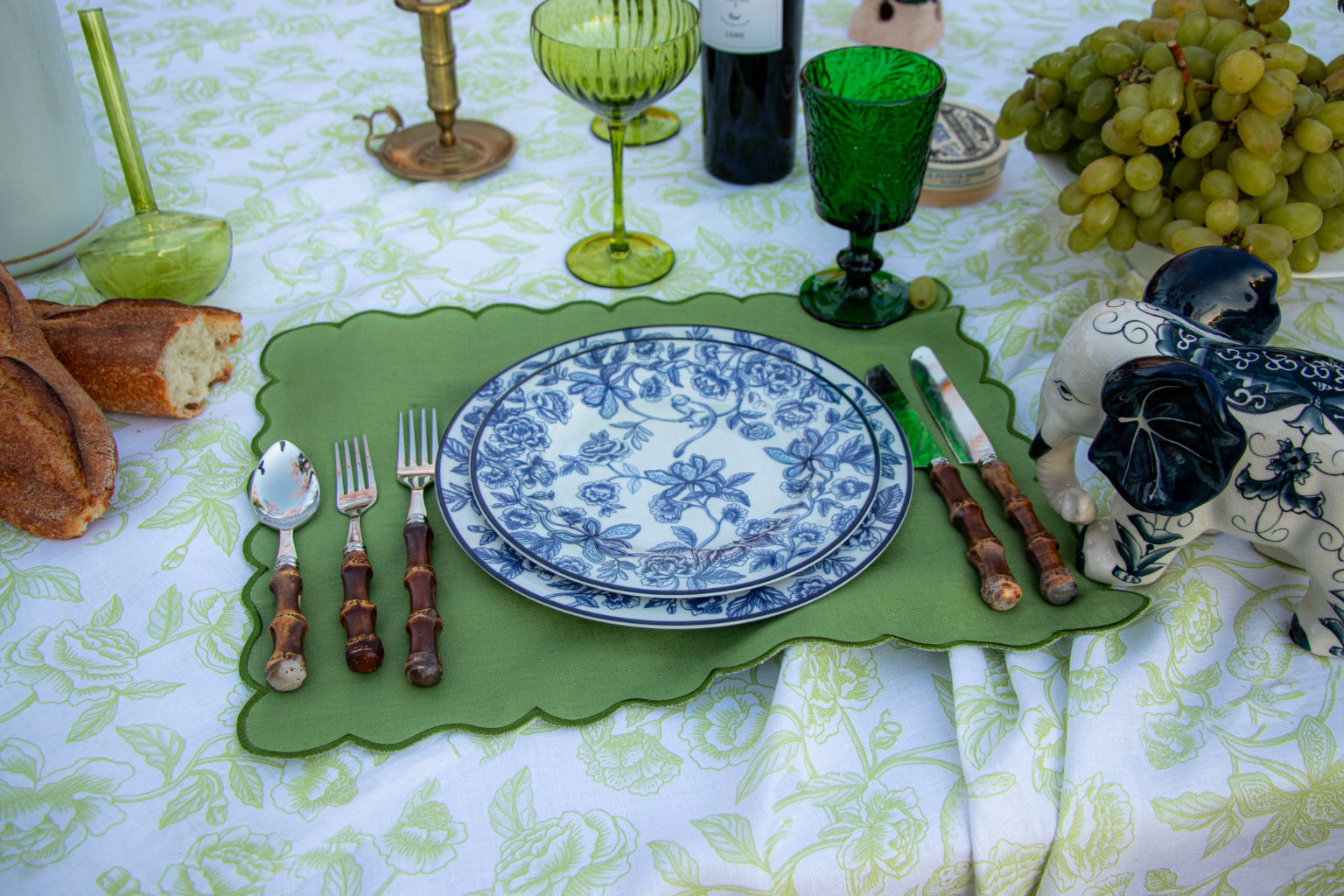 Bombay Blue Dinner Plate - Set of 4 (+1 Bonus Plate) by Ro'Table - product image 10 for Resin Society