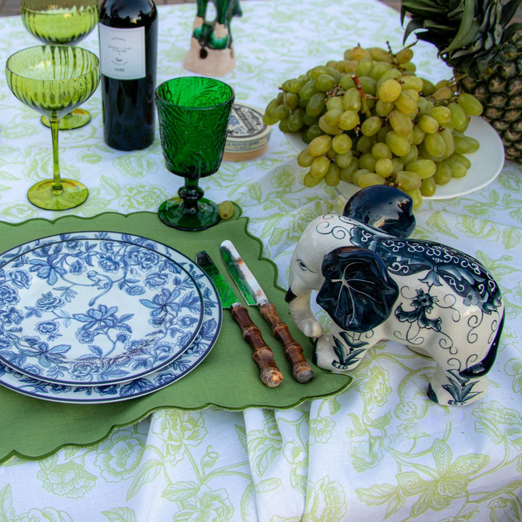 Bombay Blue Dinner Plate - Set of 4 (+1 Bonus Plate) by Ro'Table - product image 12 for Resin Society