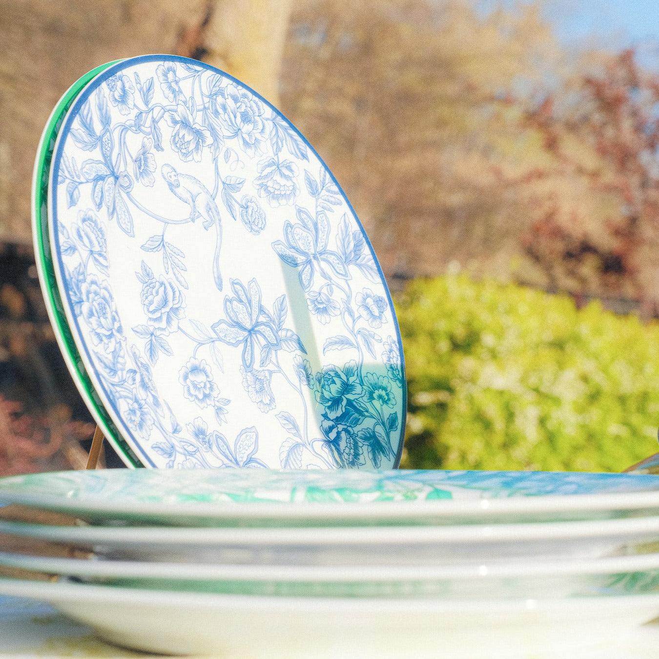 Bombay Blue Starter Plate - Set of 4 (+1 Bonus Plate) by Ro'Table - product image 8 for Resin Society