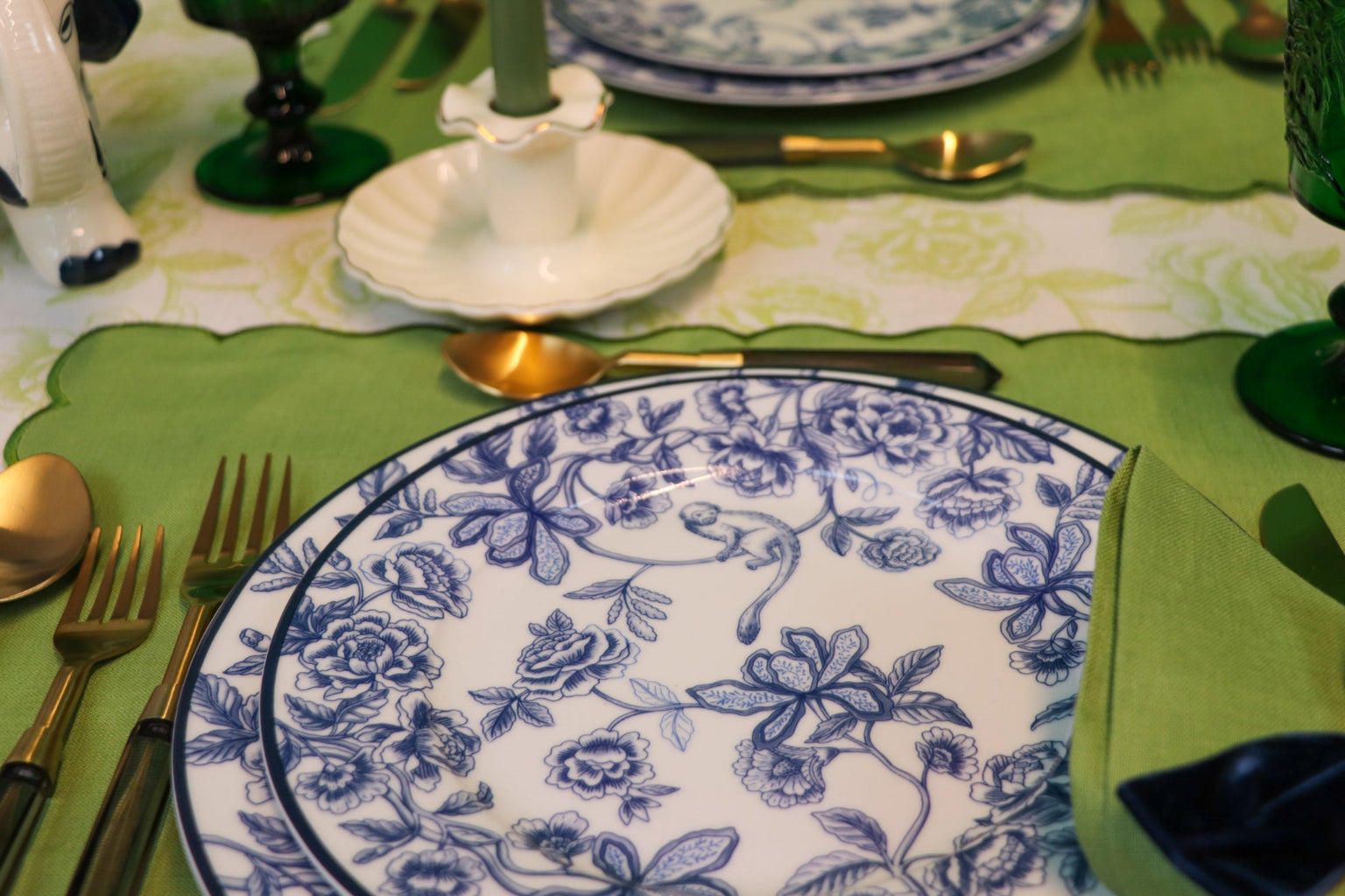 Bombay Blue Starter Plate - Set of 4 (+1 Bonus Plate) by Ro'Table - product image 11 for Resin Society