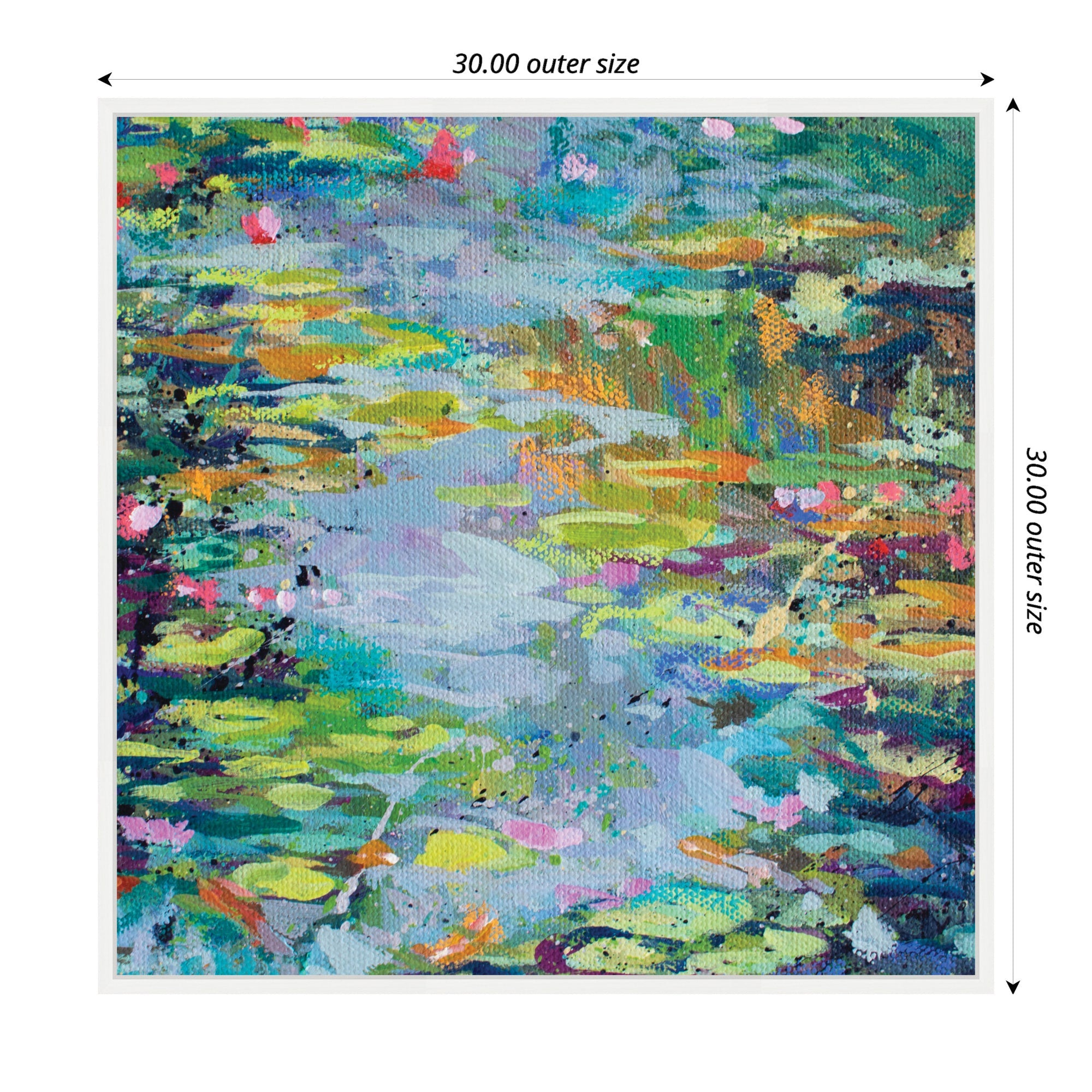 Sylvie Waterlilies at Giverny Framed Canvas by Rachel Christopoulos