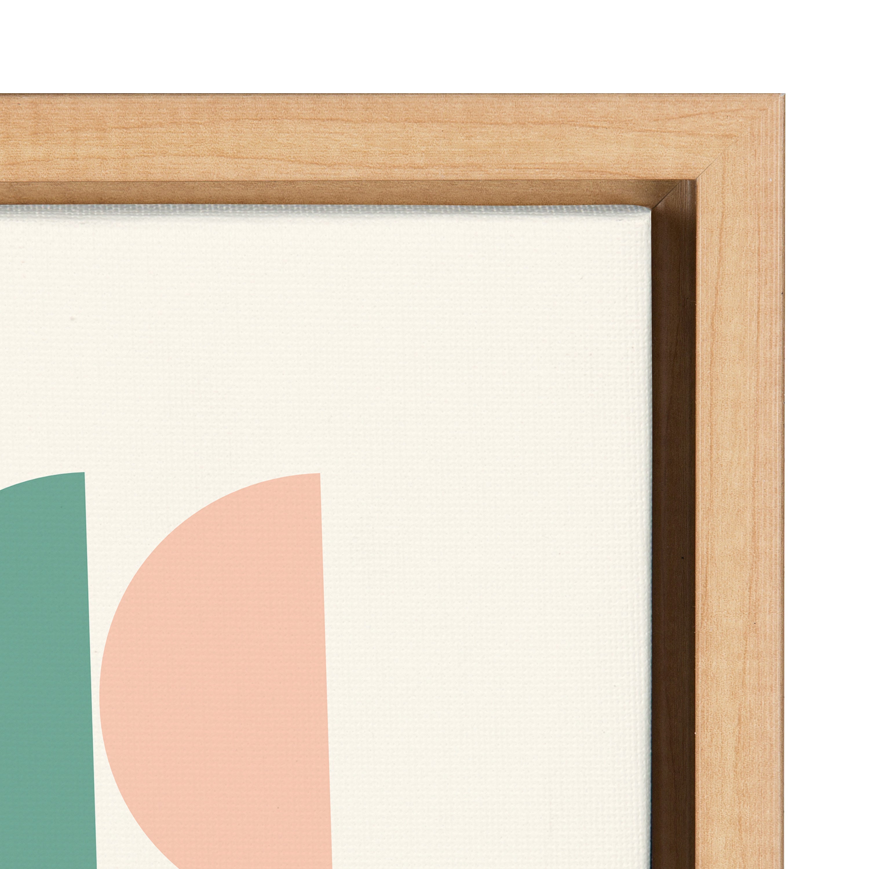 Sylvie Simple Shapes in Soft Colors Framed Canvas