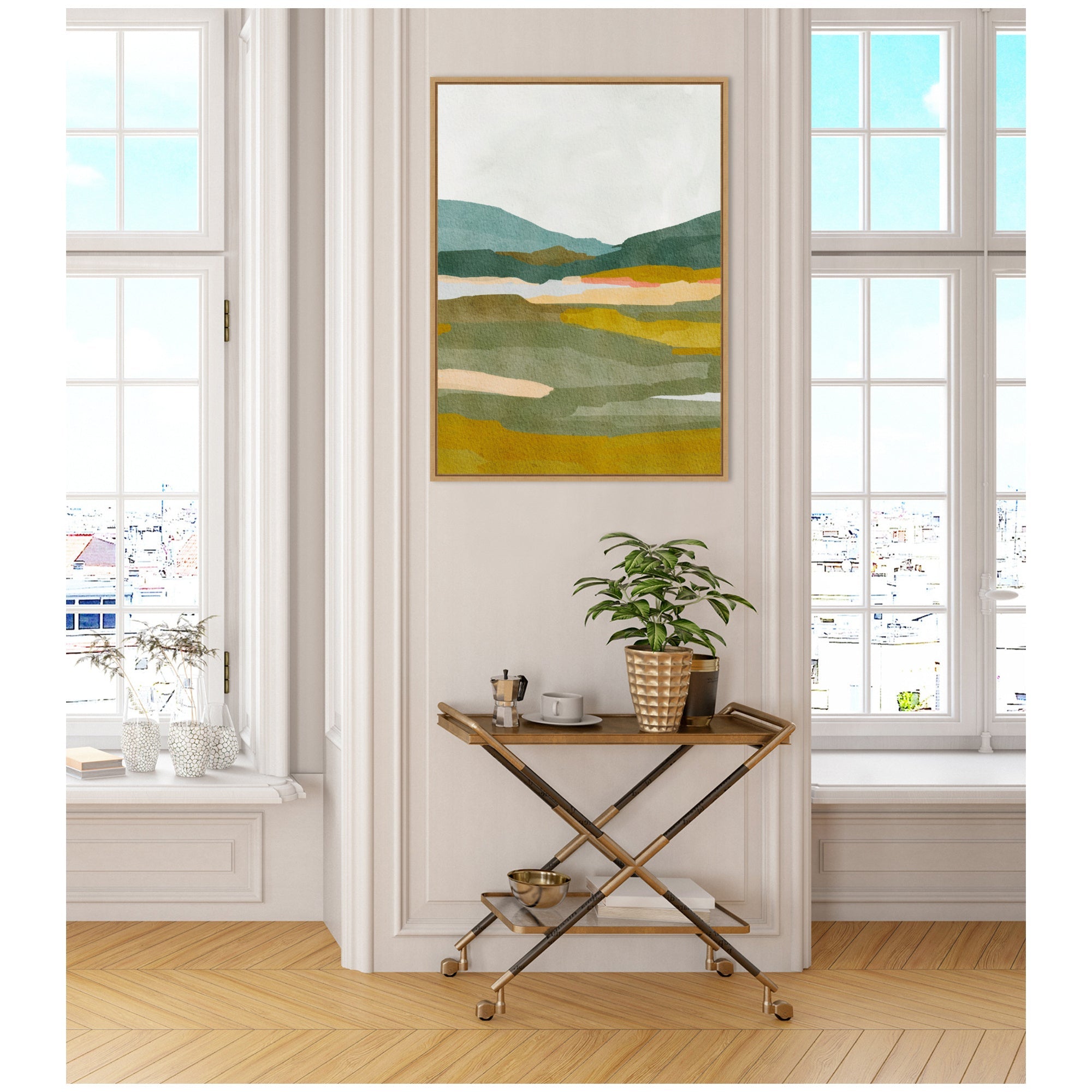 Sylvie Vibrant Abstract Framed Canvas by Nikita Jariwala
