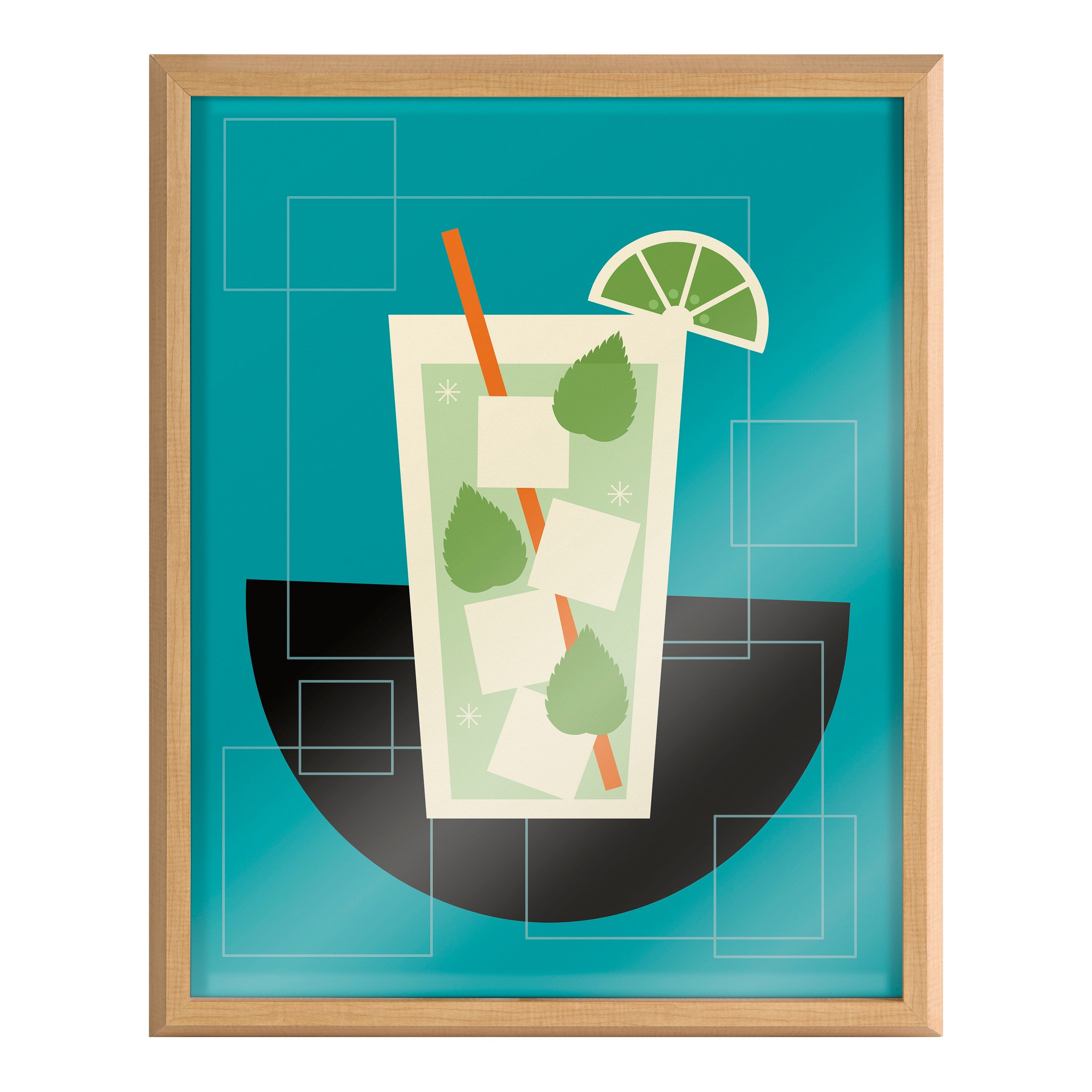 Blake Mojito Framed Printed Art by Amber Leaders Designs