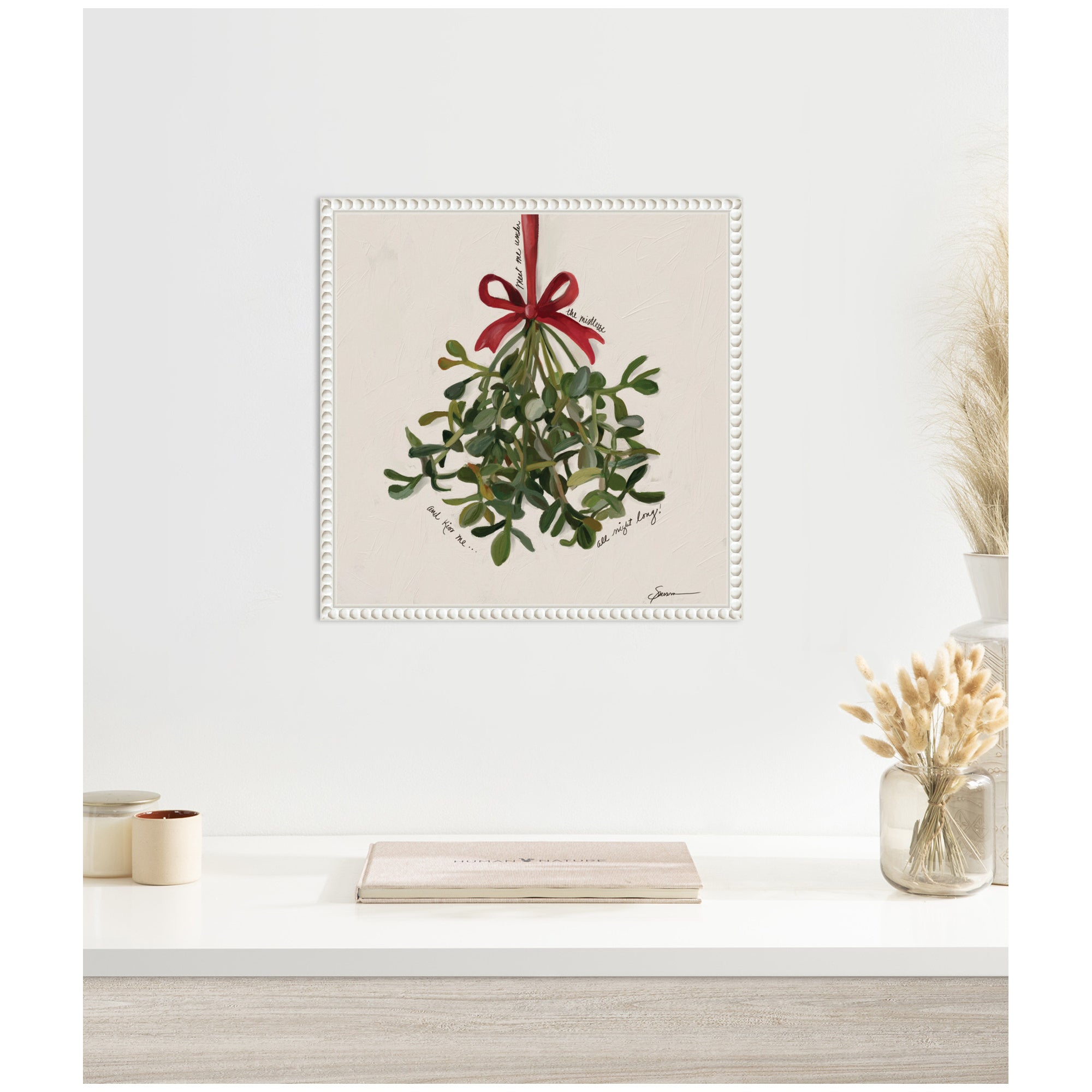Mistletoe by Mary Sparrow Framed Canvas Wall Art Print