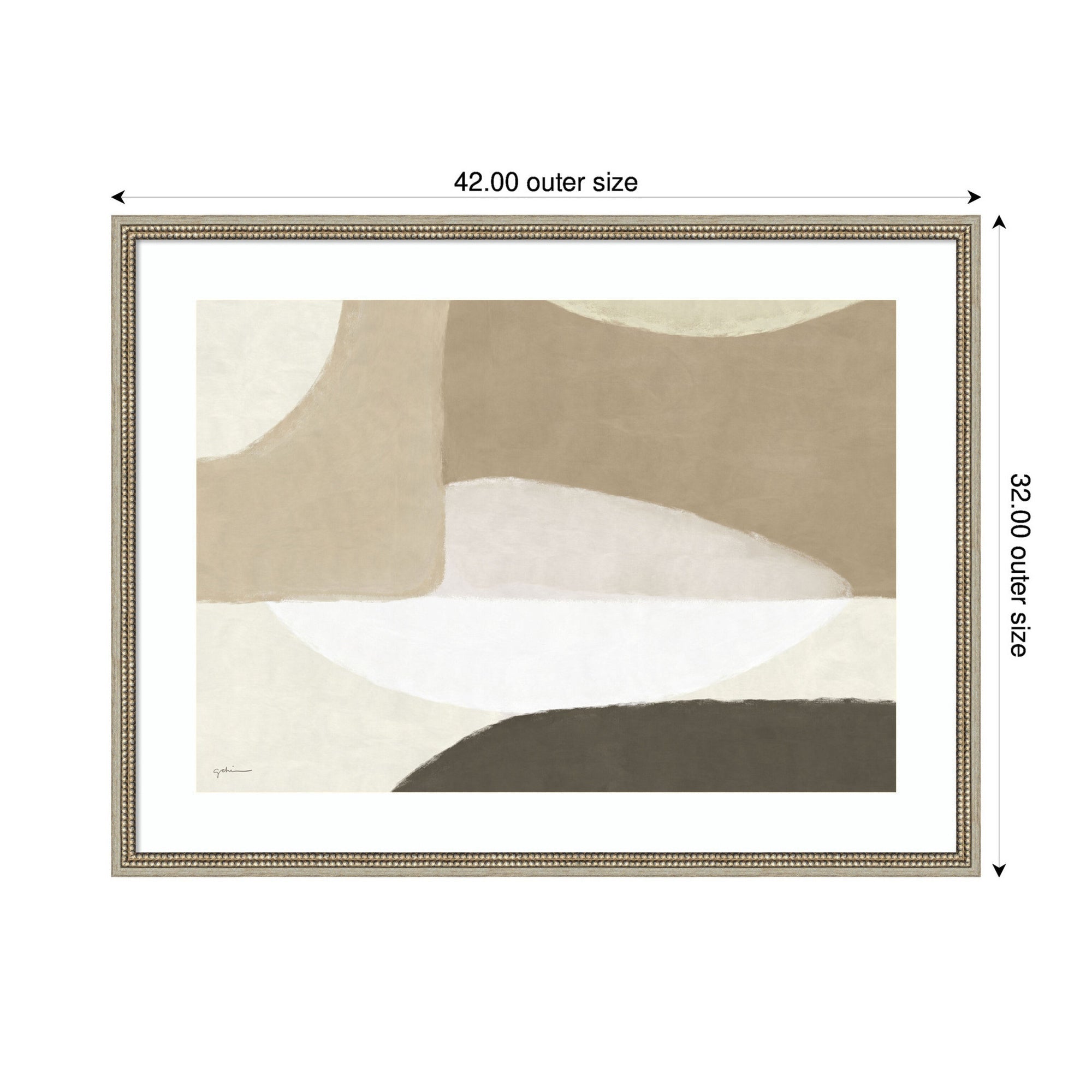Abstract Neutral by Gabrielly Guedes Framed Wall Art Print