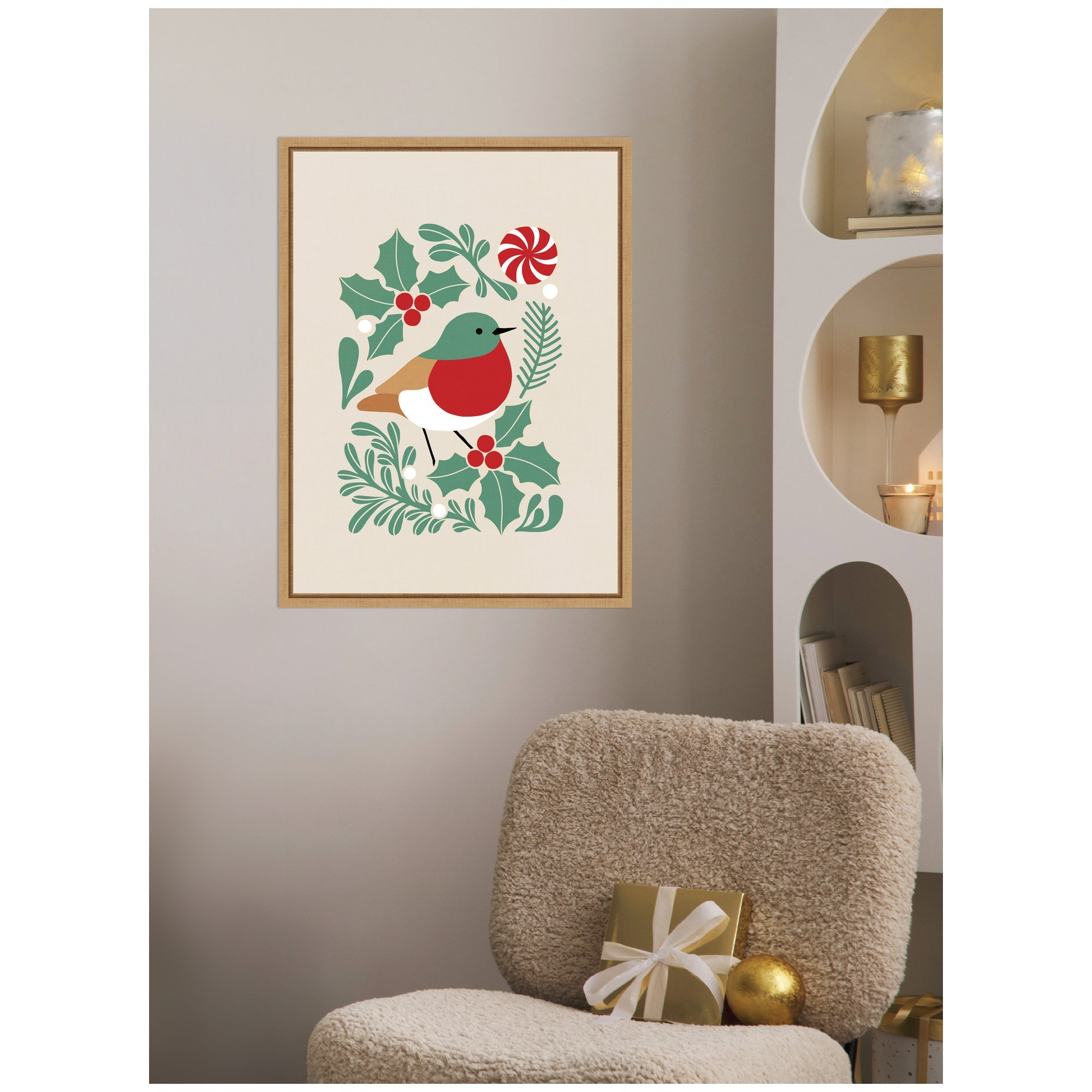Sylvie Framed Canvas Christmas Icons Prima Set 1 by Dominique Vari