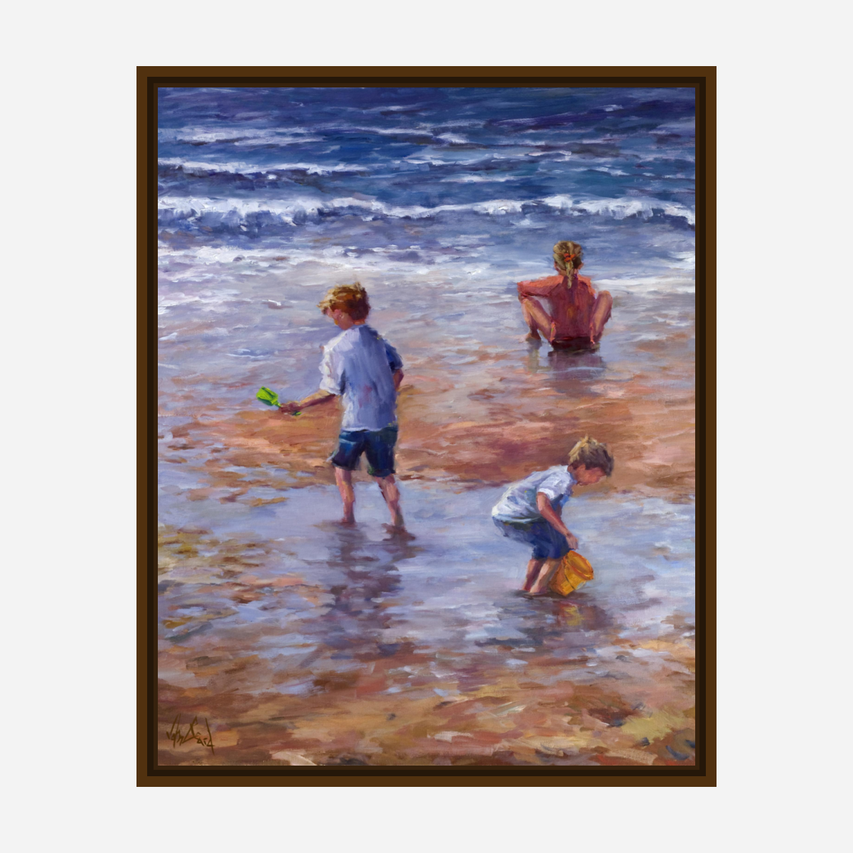 Beach Play Artist Enhanced Canvas Print by John Beard Collection - product image 7 for Resin Society