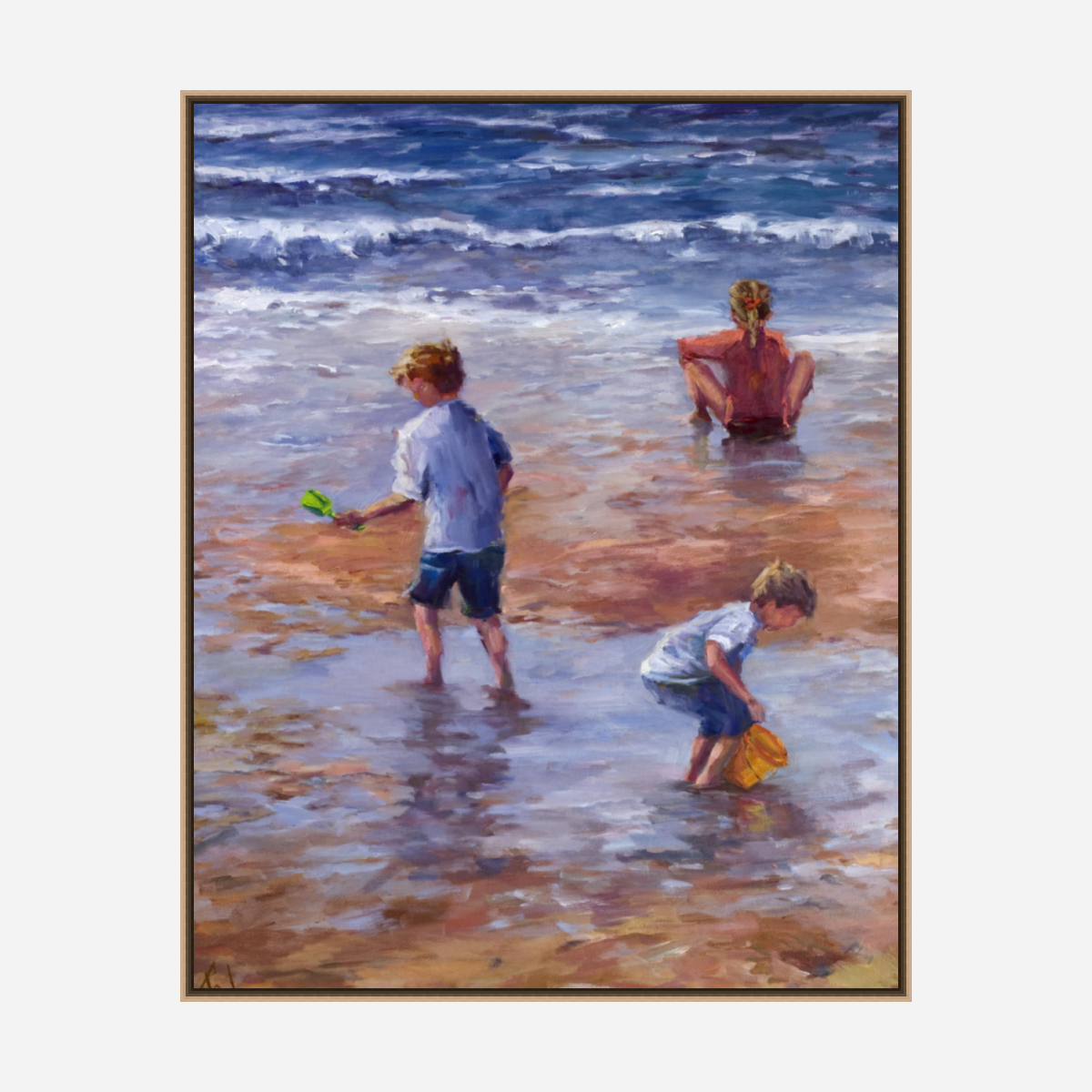Beach Play Artist Enhanced Canvas Print by John Beard Collection - product image 8 for Resin Society