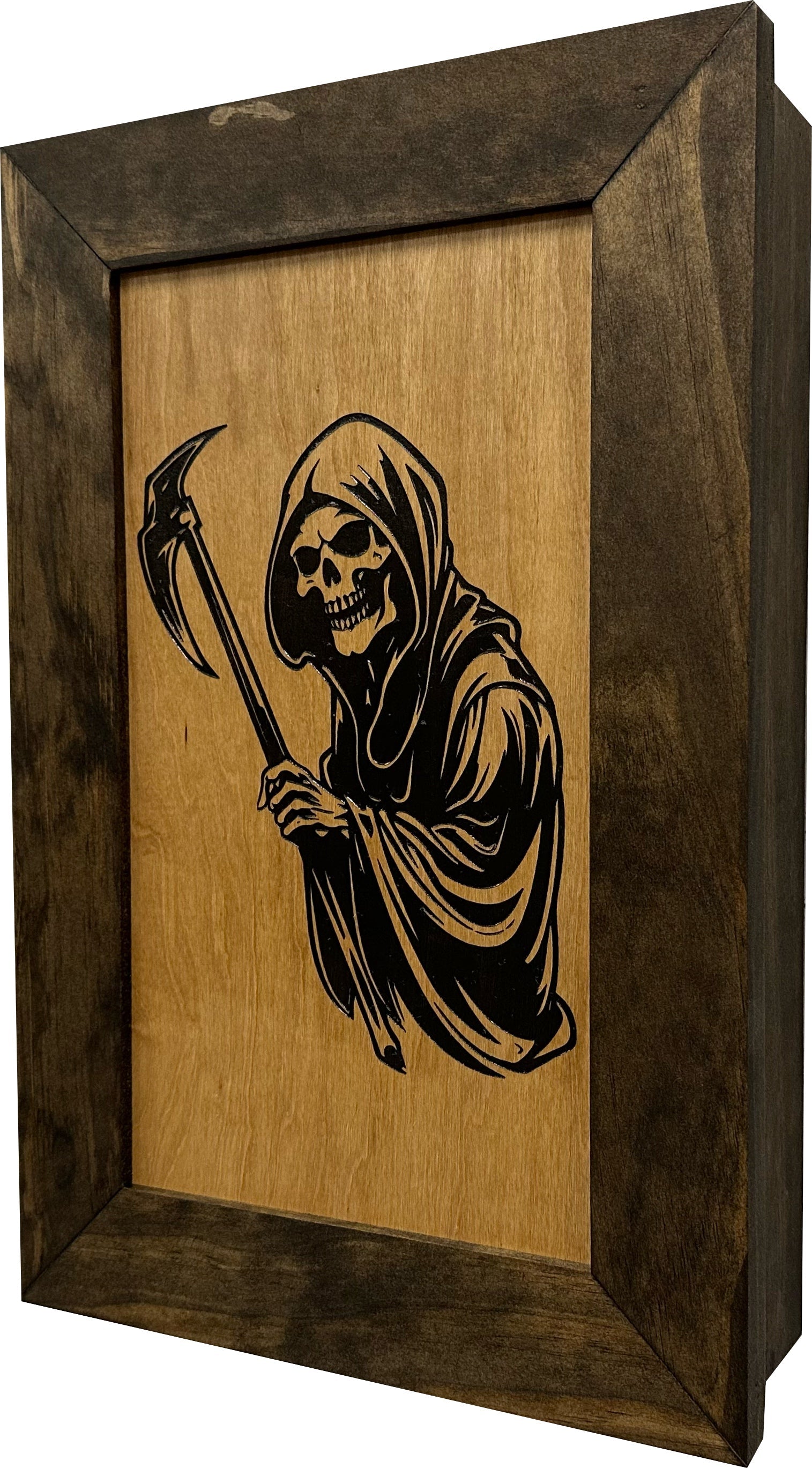 Grim Reaper Hidden Gun Safe Concealment Shelf Concealed Furniture by Bellewood Designs - product image 16 for Resin Society