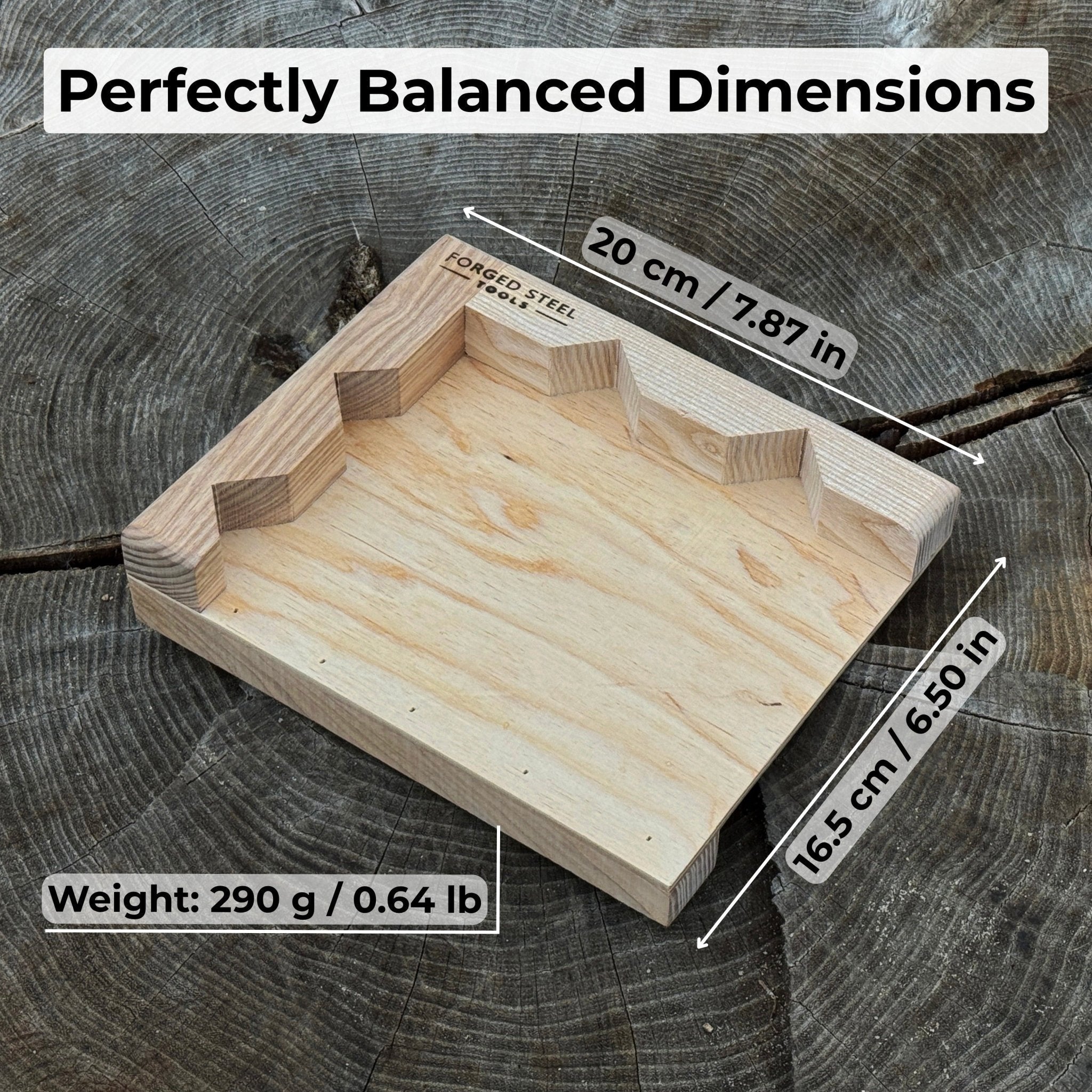 Handcrafted wooden bench hook for wood carving and chiseling by Sharky Forged Steel Tools
