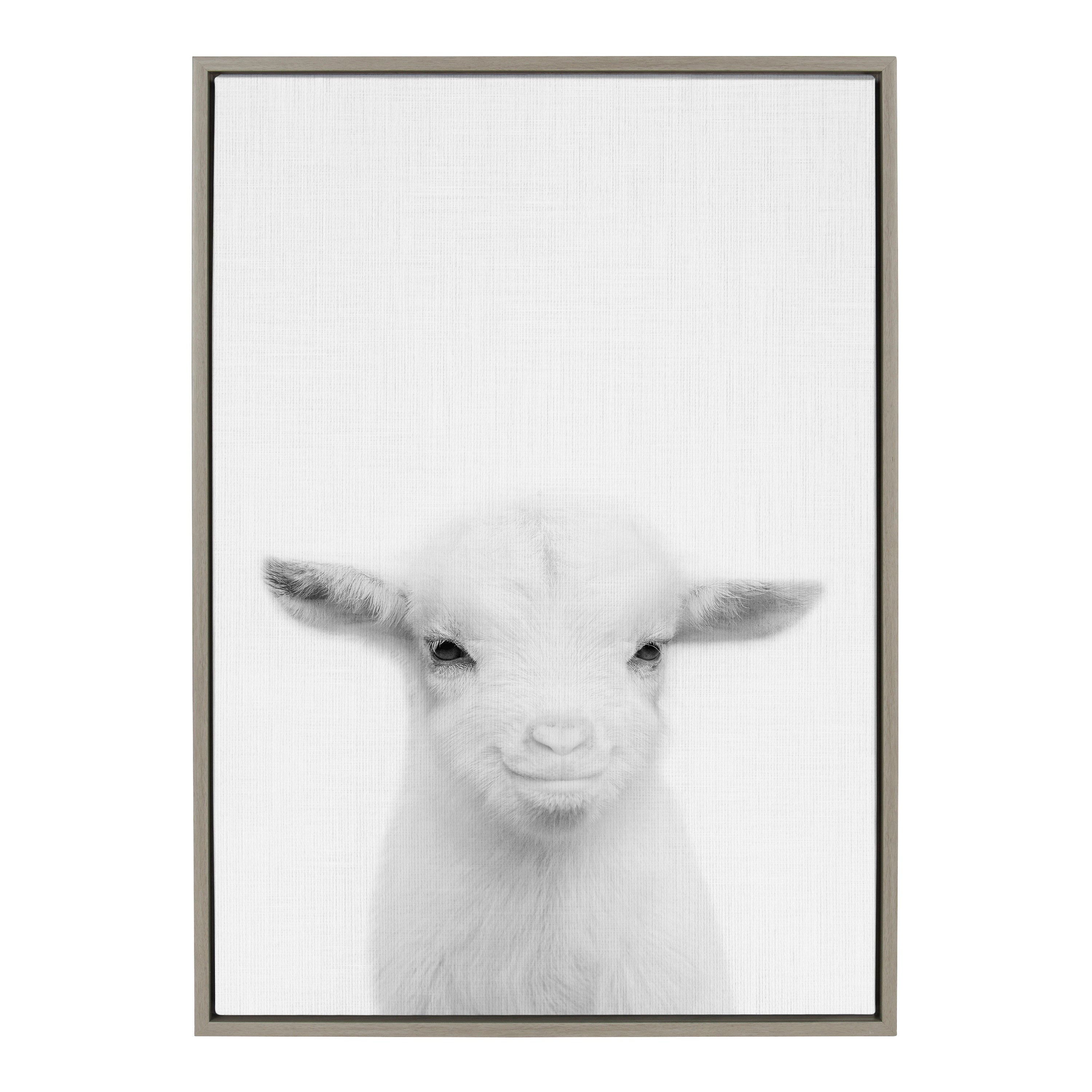 Sylvie Baby Goat Framed Canvas by Simon Te Tai by kateandlaurel - product image 20 for Resin Society