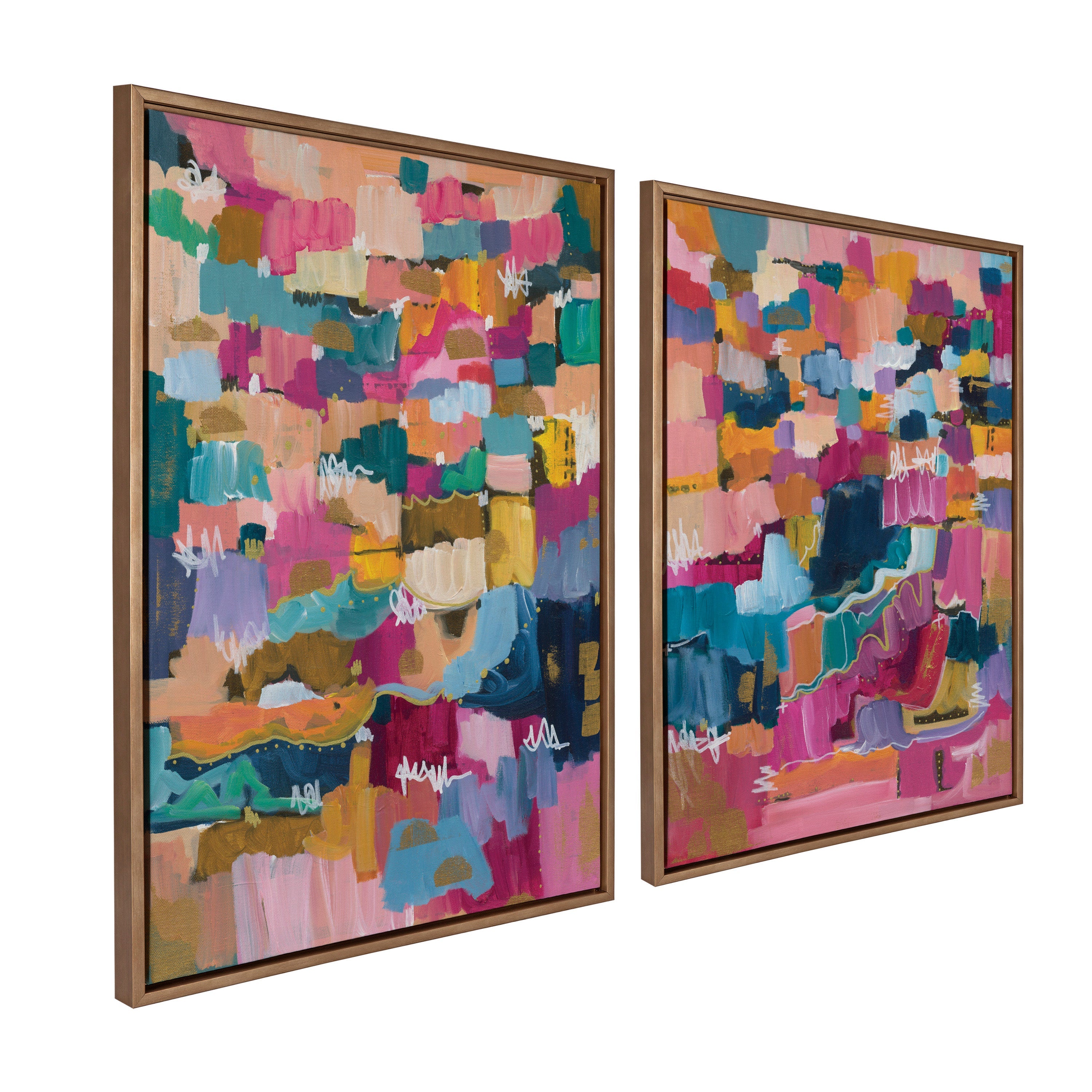 Sylvie Applause Framed Canvas Set by Leah Nadeau by kateandlaurel - product image 2 for Resin Society