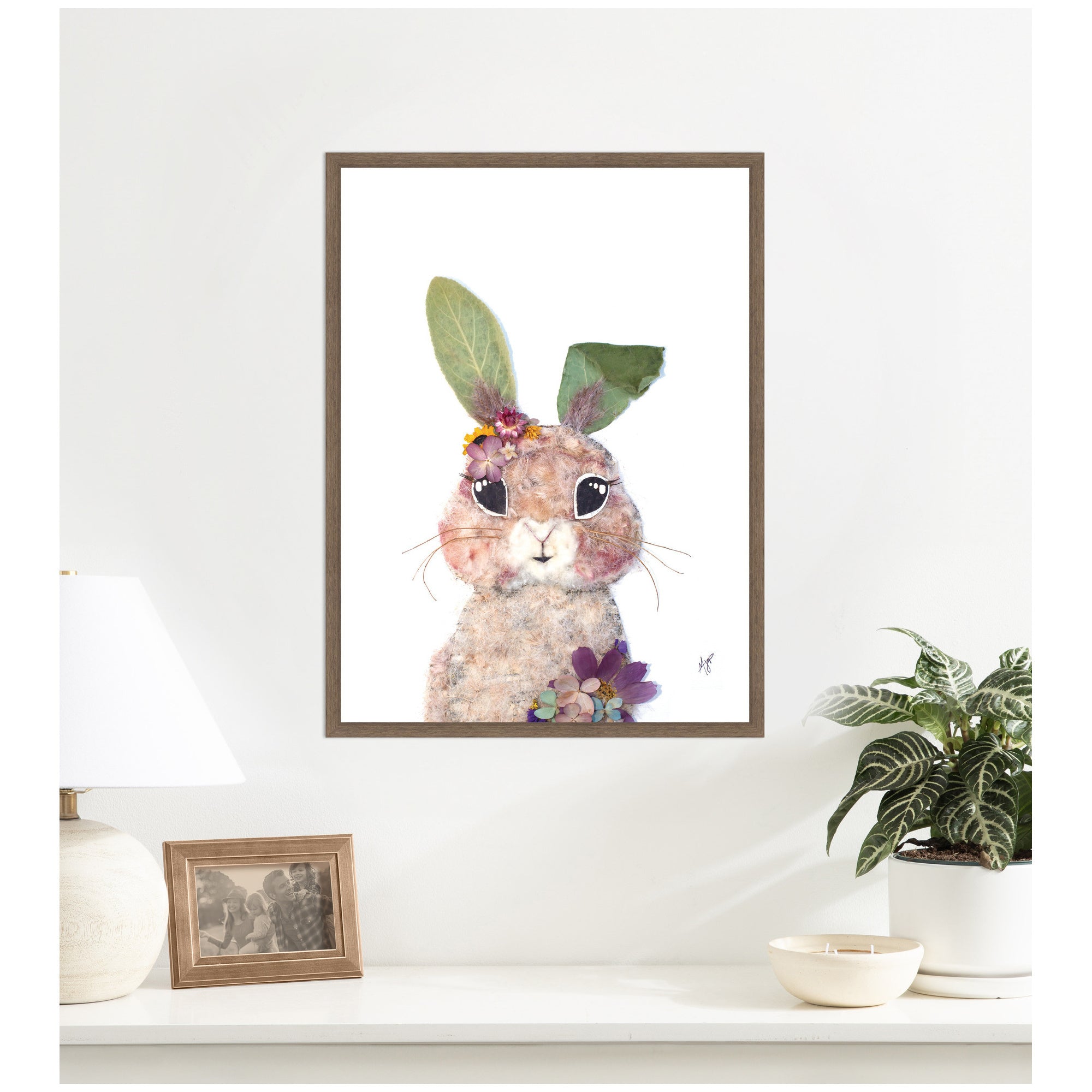 Bunny by Madeline Jeppesen Framed Canvas Wall Art Print