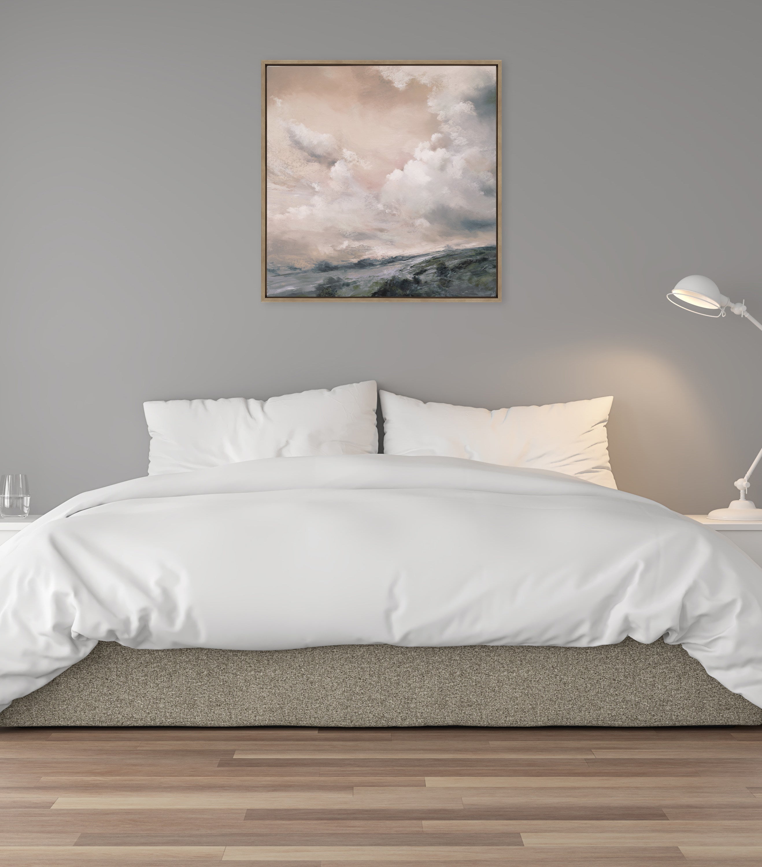 Sylvie When the North Wind Blows - Sepia Framed Canvas by Nel Whatmore