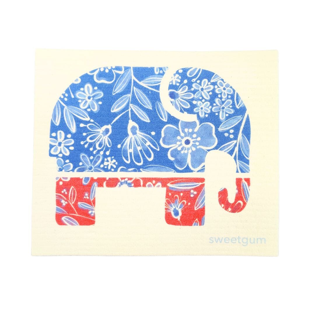 Bipartisan Donkey & Elephant Swedish Dishcloth Set by sweetgum home, LLC - product image 2 for Resin Society