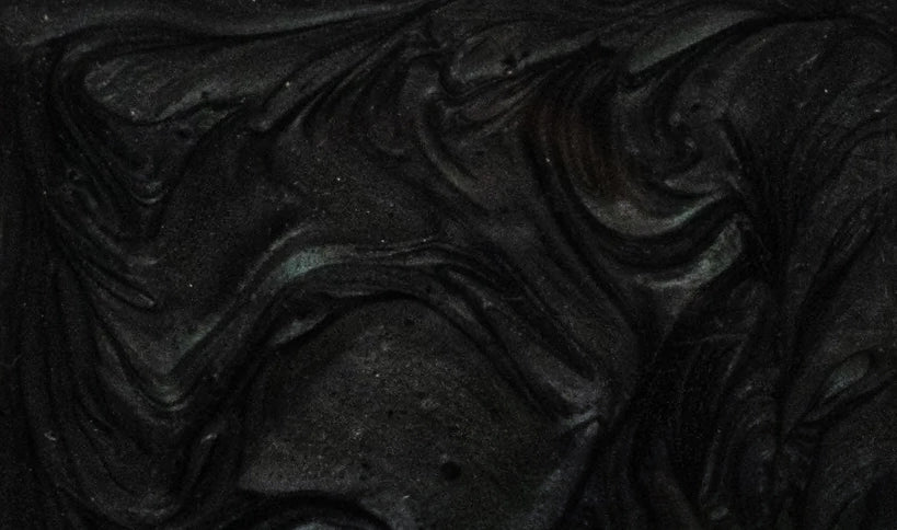 Epoxy Resin Black Pigment Close Over View Showing The Black Swirl Color and design of the epoxy resin.