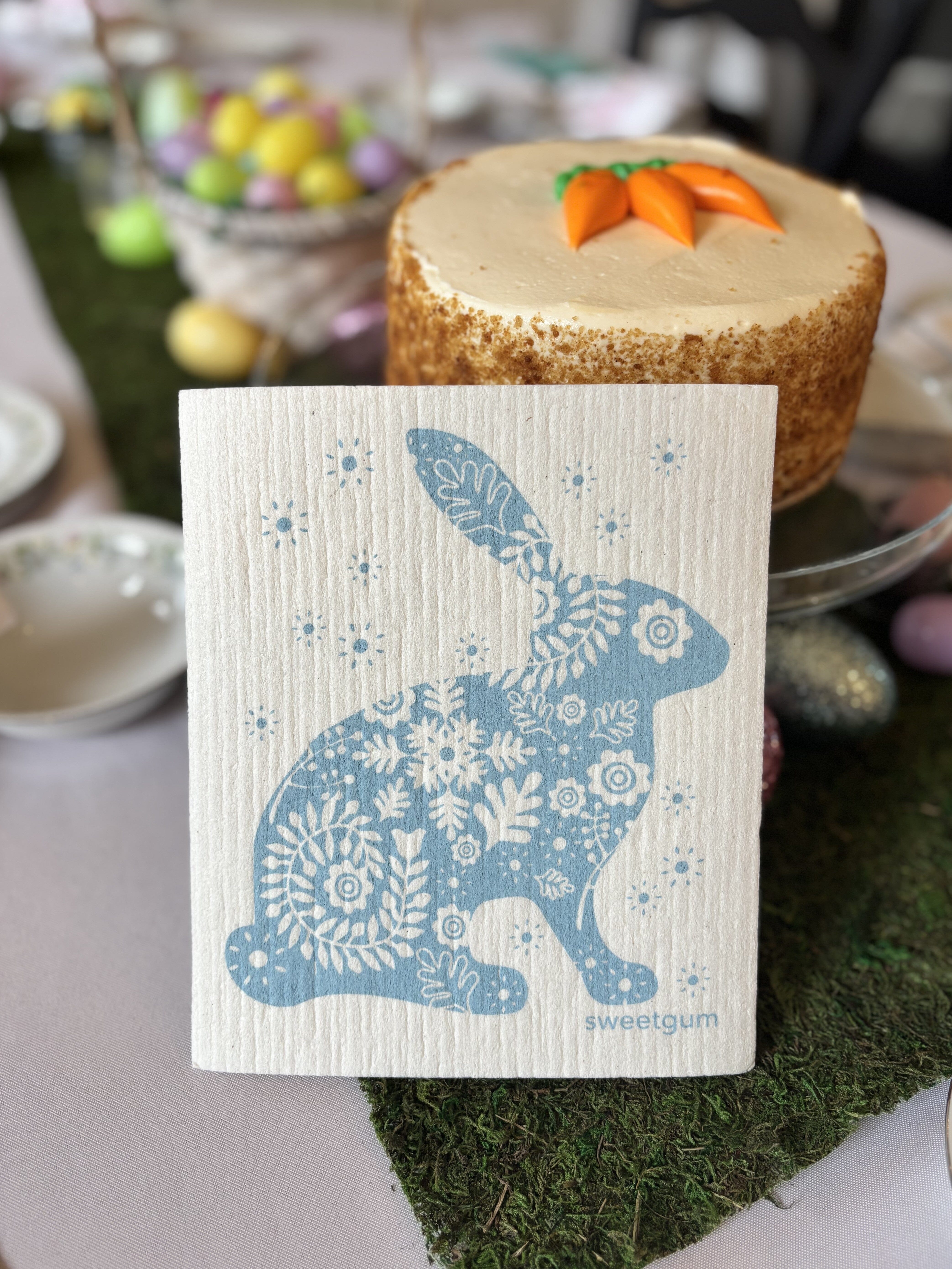Blue Bunny Swedish Dishcloth by sweetgum home, LLC - product image 3 for Resin Society