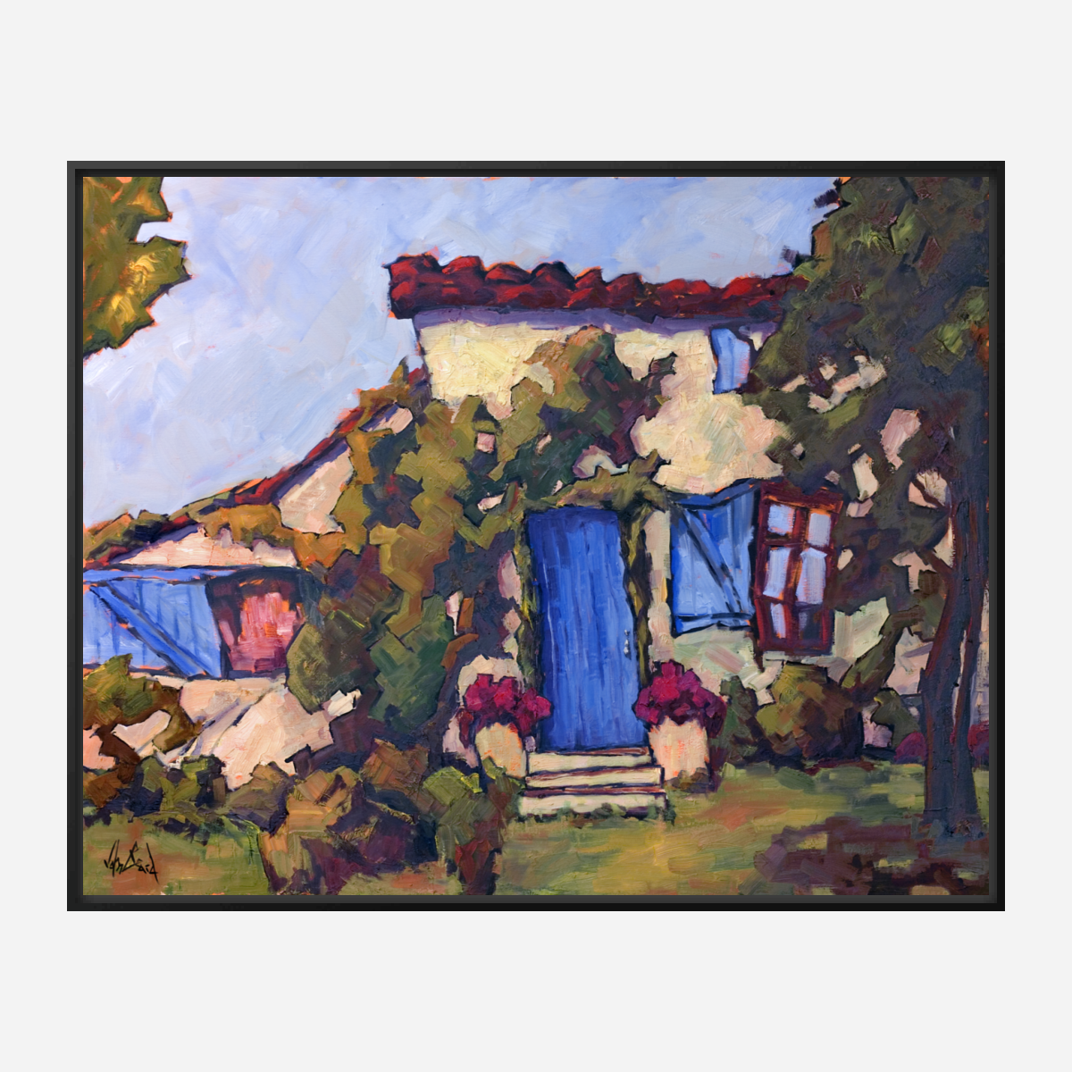 Blue Door Artist Enhanced Canvas Print by John Beard Collection - product image 5 for Resin Society