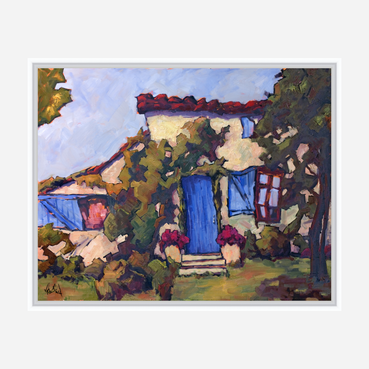 Blue Door Artist Enhanced Canvas Print by John Beard Collection - product image 6 for Resin Society