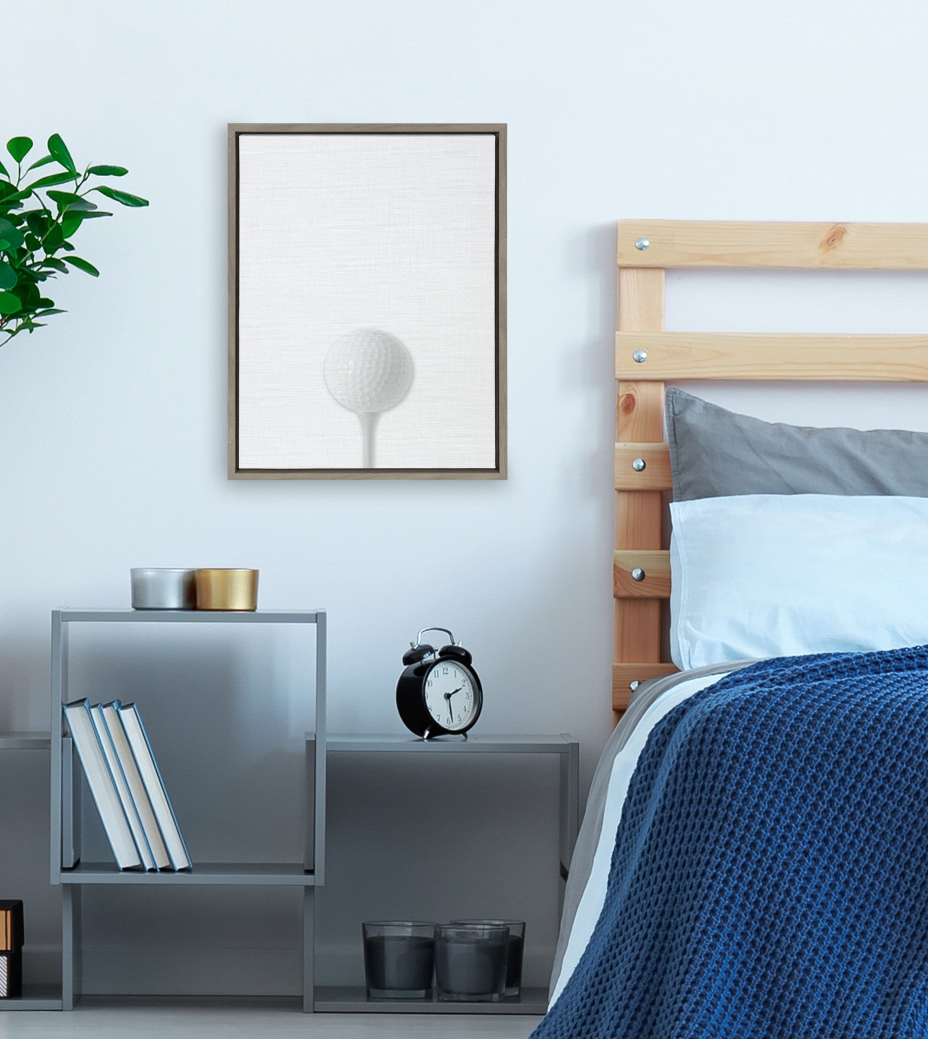 Sylvie Golf Ball Portrait Framed Canvas, Gray 18x24 by kateandlaurel - product image 7 for Resin Society