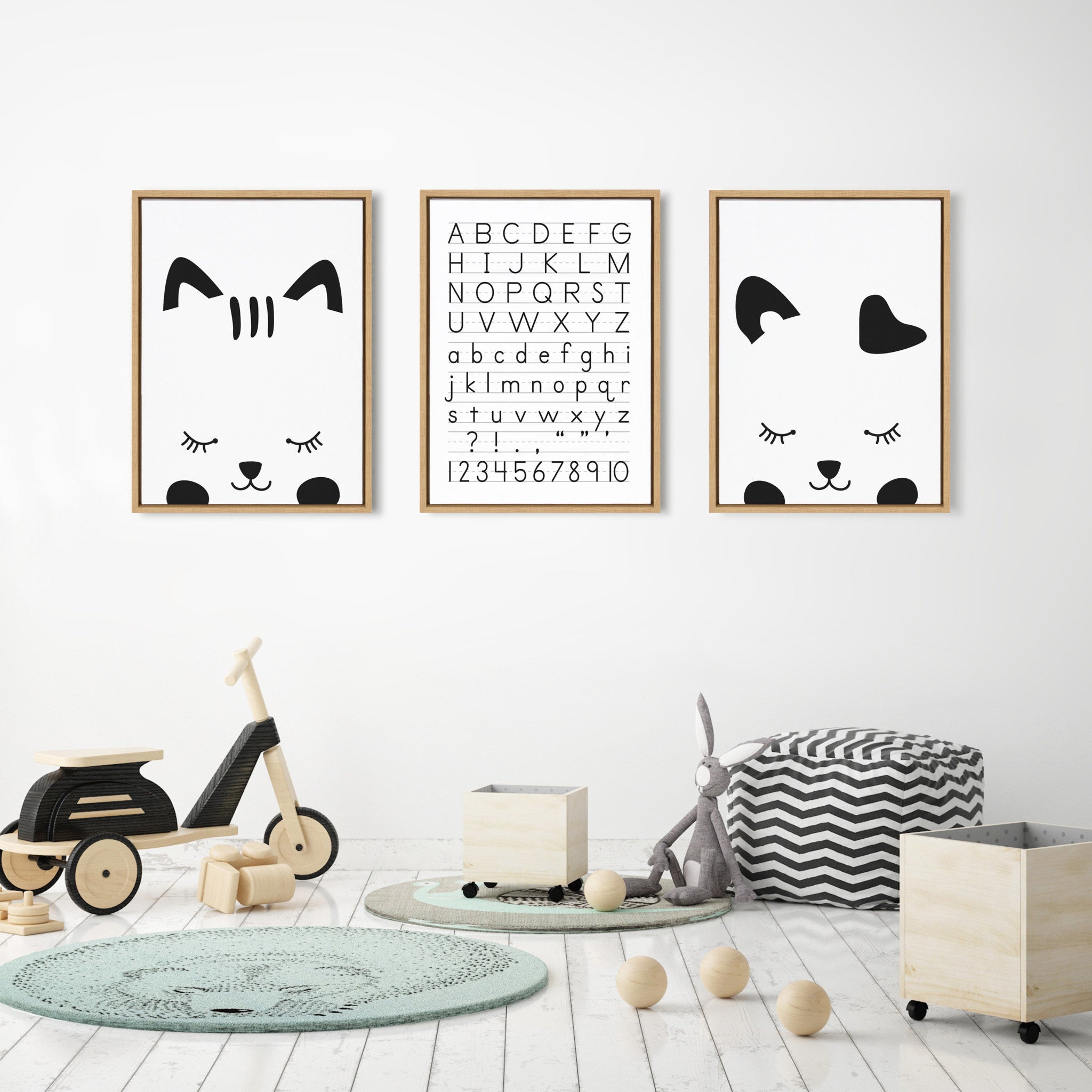 Sylvie Alphabet Penmanship Framed Canvas by The Creative Bunch Studio by kateandlaurel - product image 7 for Resin Society