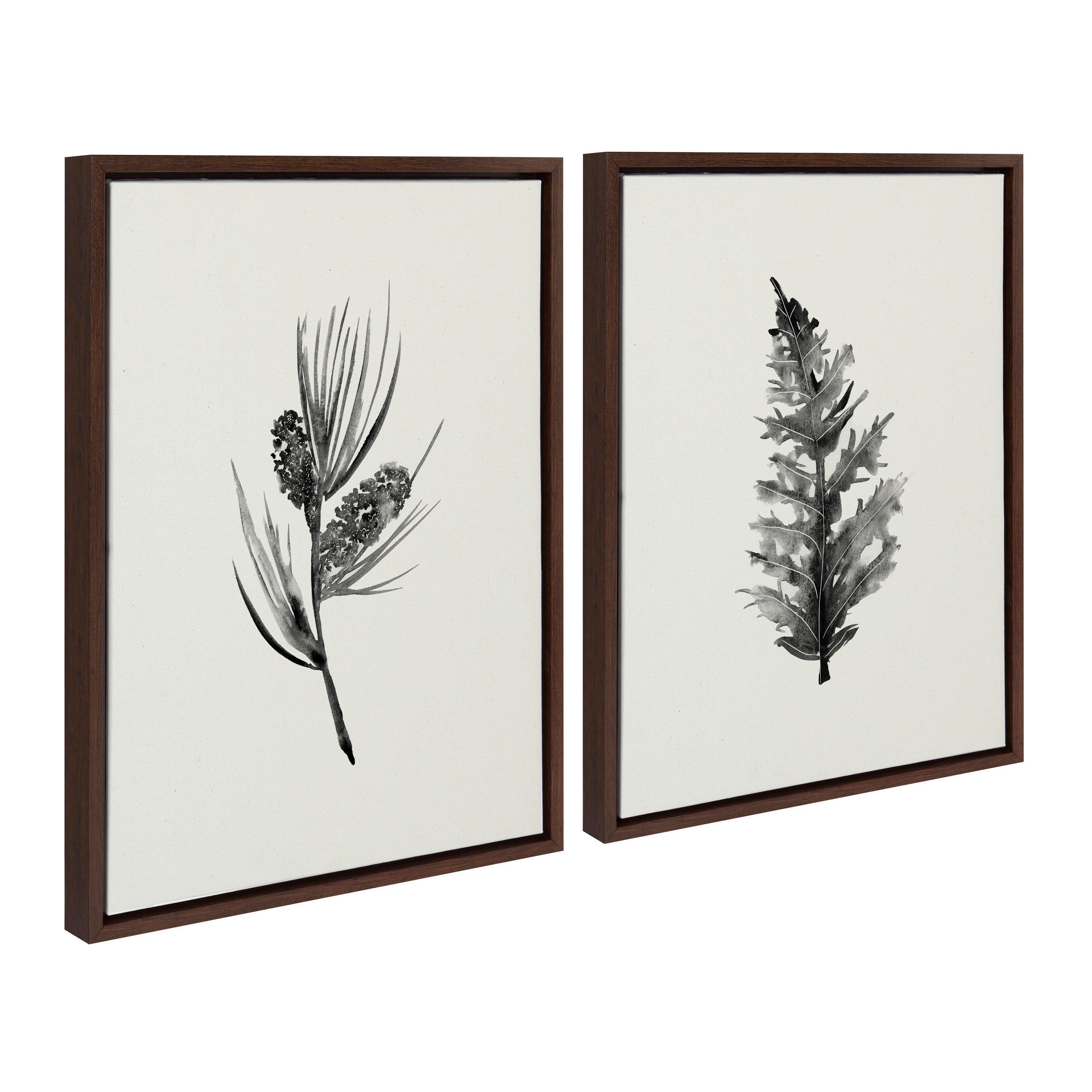 Sylvie Vintage Botanical 3 and 4 Framed Canvas Set by kateandlaurel - product image 2 for Resin Society