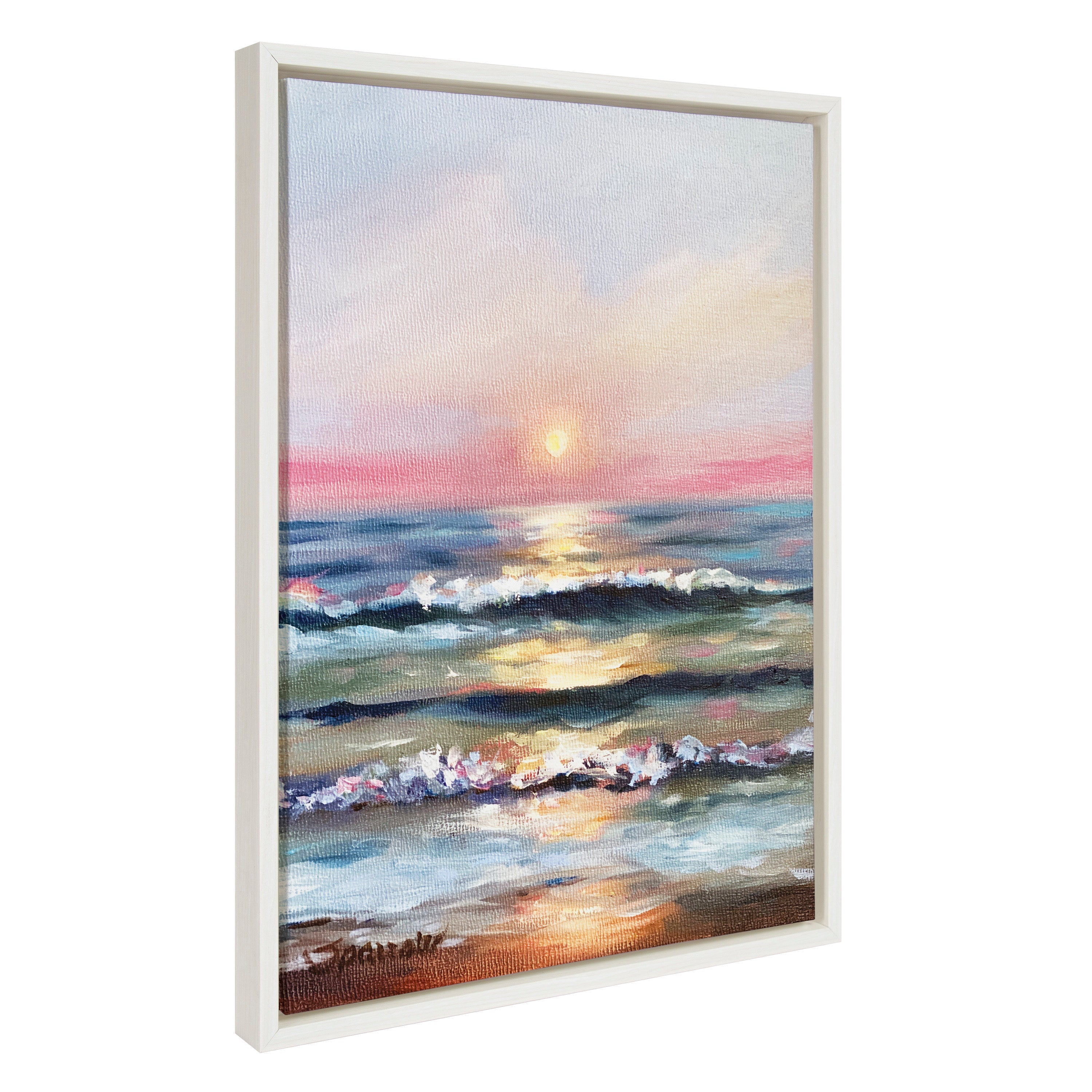 Sylvie Atlantic Sunset Framed Canvas by Mary Sparrow