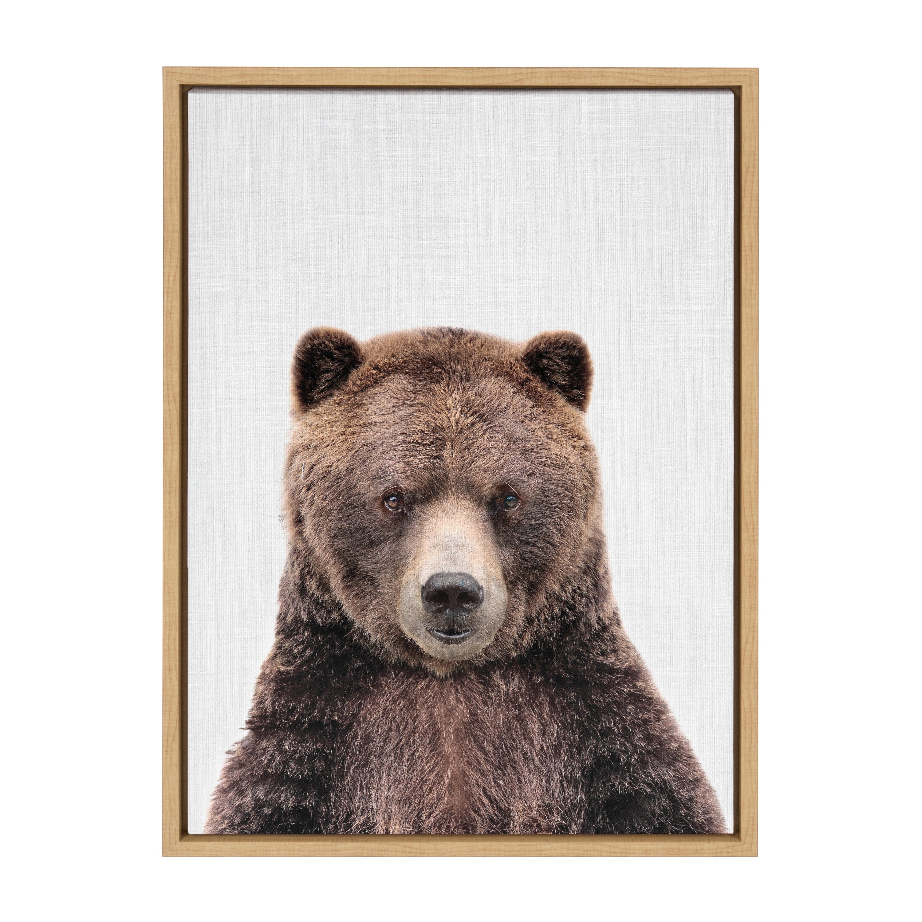 Sylvie Cute Bear Color Framed Canvas by kateandlaurel - product image 2 for Resin Society