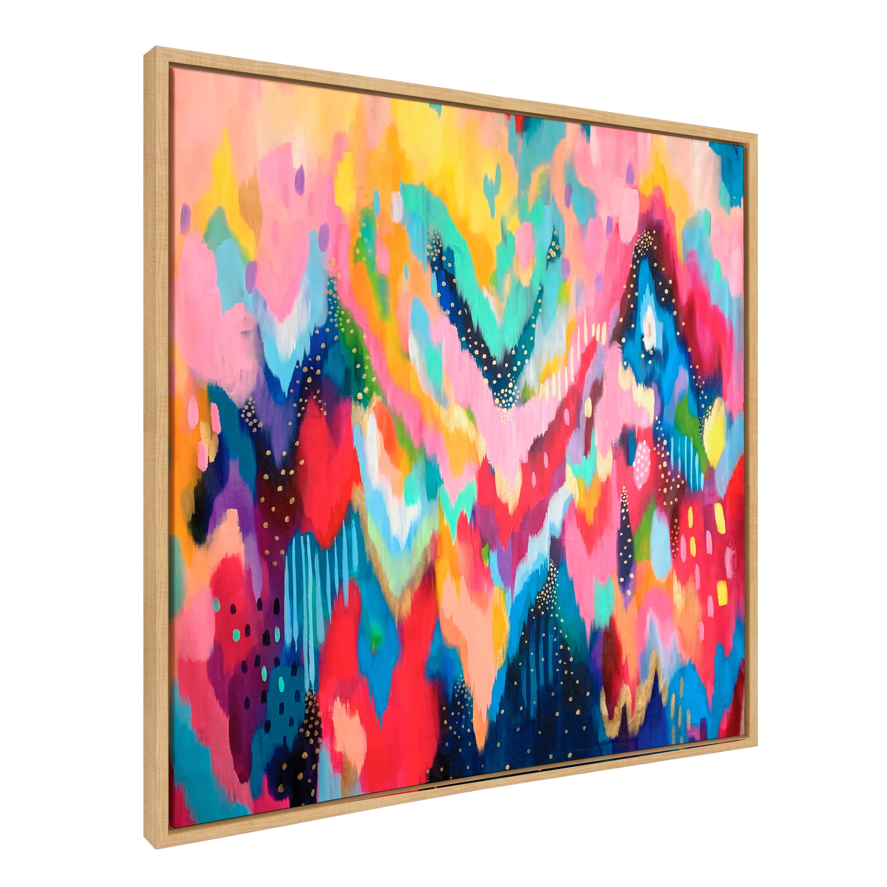 Sylvie EV Brushstroke 100 Framed Canvas by kateandlaurel - product image 2 for Resin Society