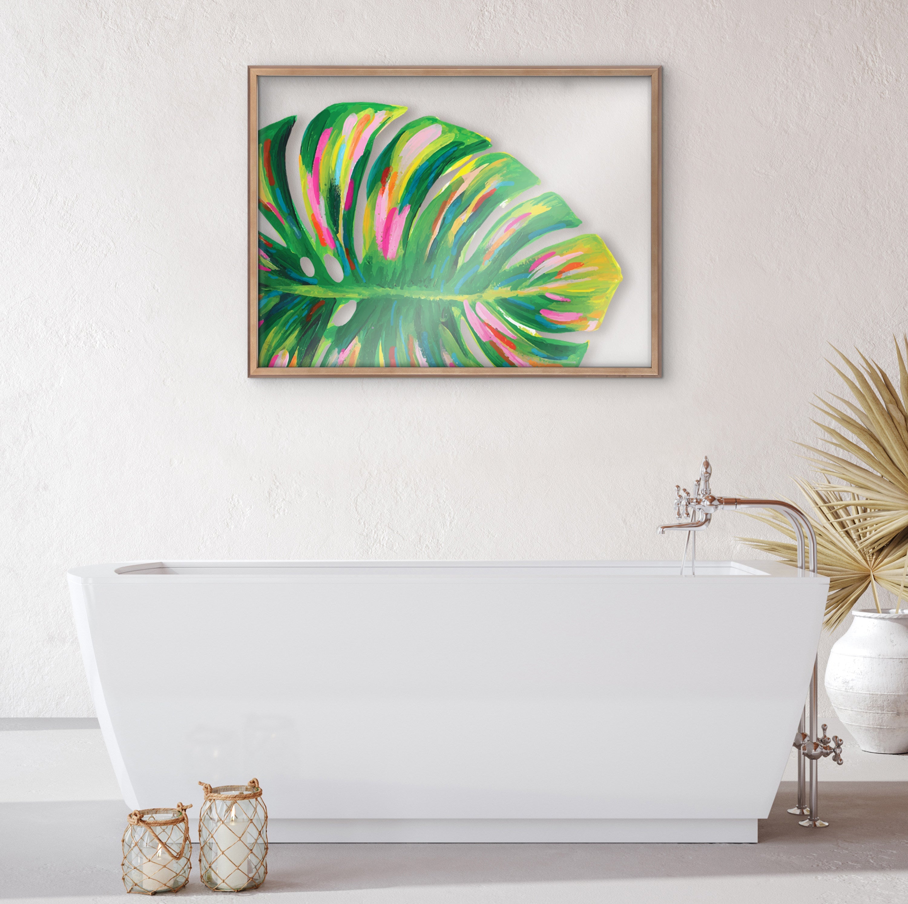 Blake Monstera Framed Printed Art by kateandlaurel - product image 4 for Resin Society