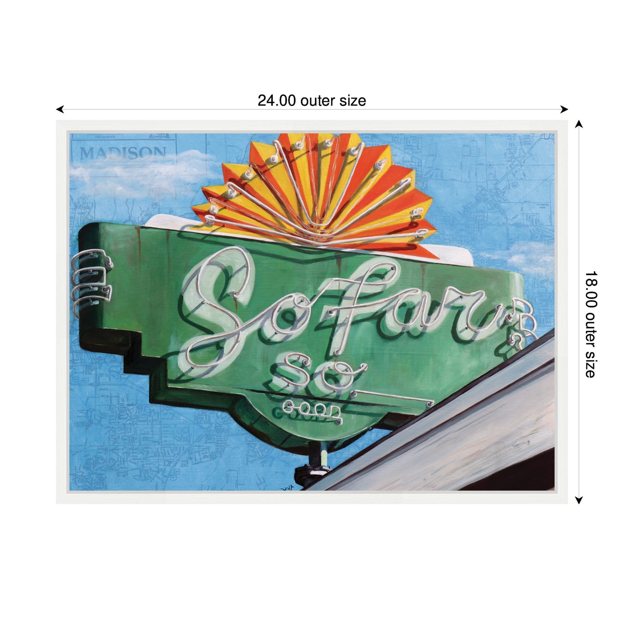 So Far by Krista V.
Allenstein Framed Canvas Wall Art Print