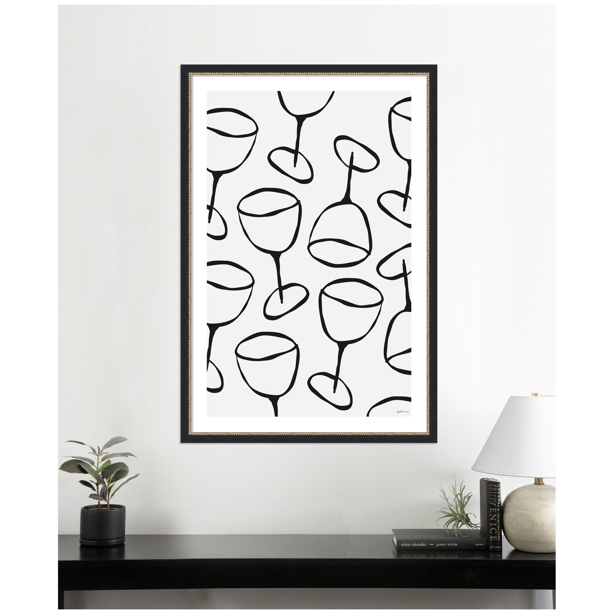 Wine Everywhere by Gabrielly Guedes Framed Wall Art Print