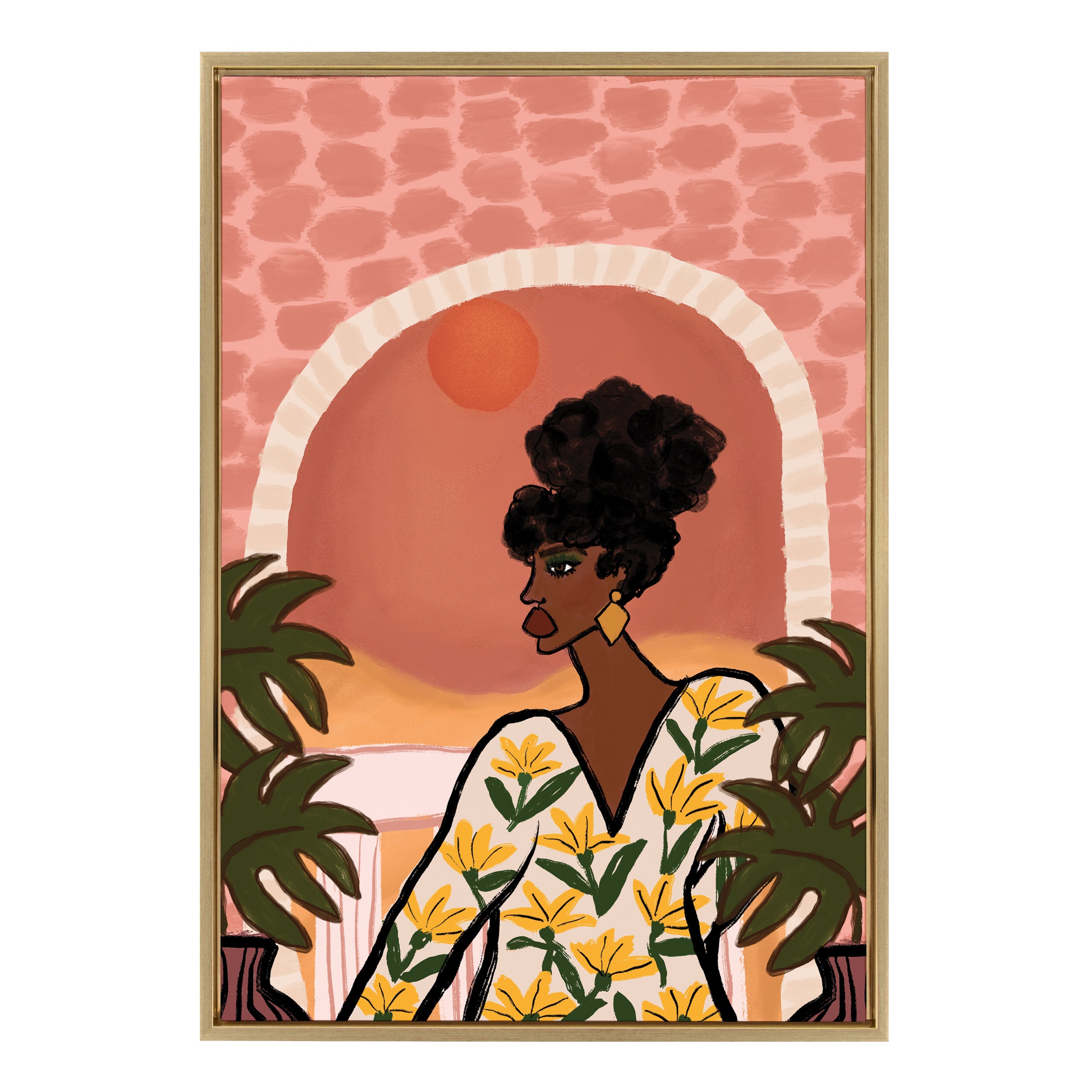 Sylvie Desert Wanderer Lady Framed Canvas by kateandlaurel - product image 9 for Resin Society