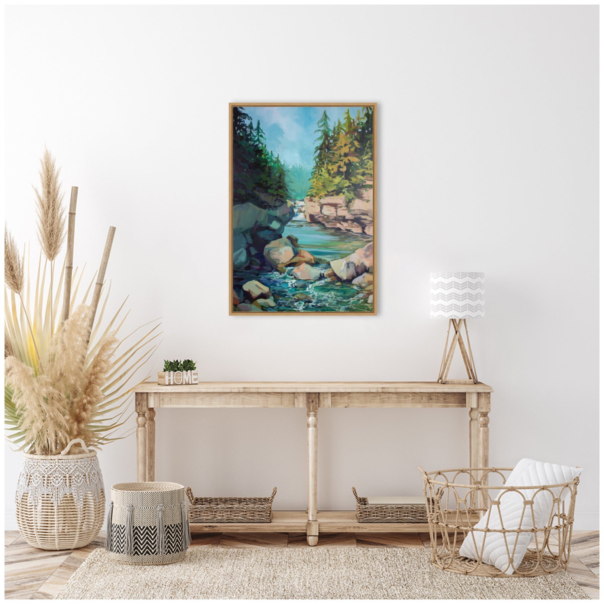 Sylvie Rocky Rapids Framed Canvas by Rachel Christopoulos