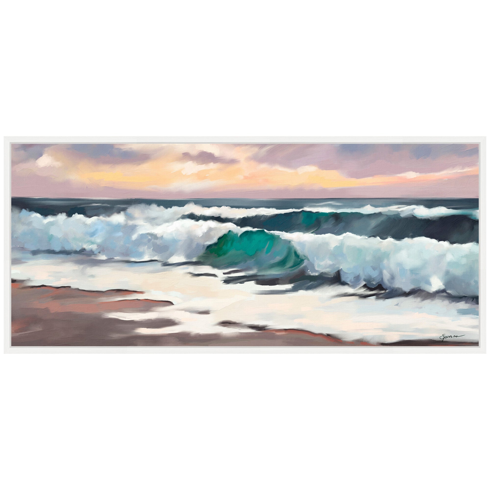 Sylvie Roll Tide Framed Canvas by Mary Sparrow