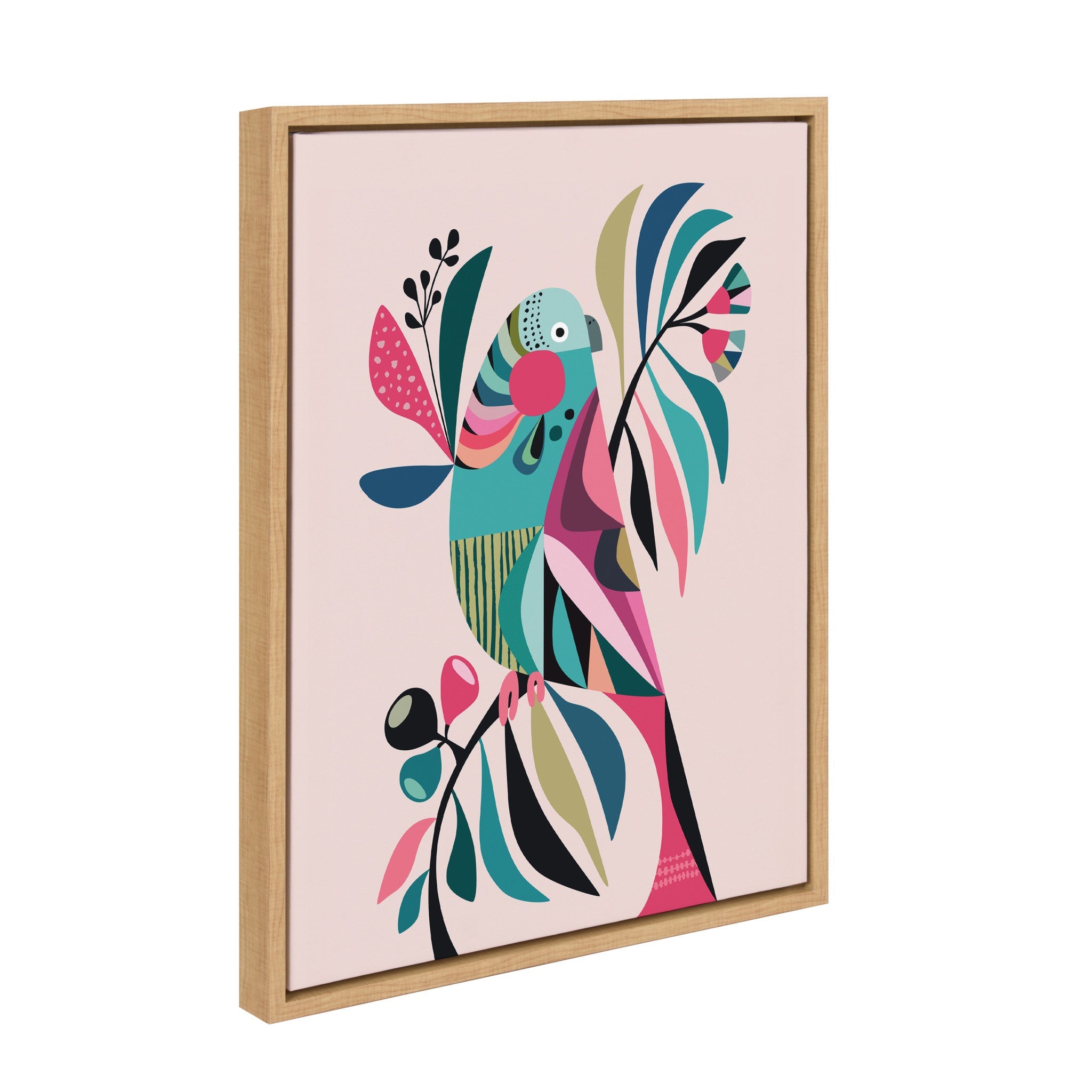 Sylvie Parakeet Framed Canvas by kateandlaurel - product image 2 for Resin Society