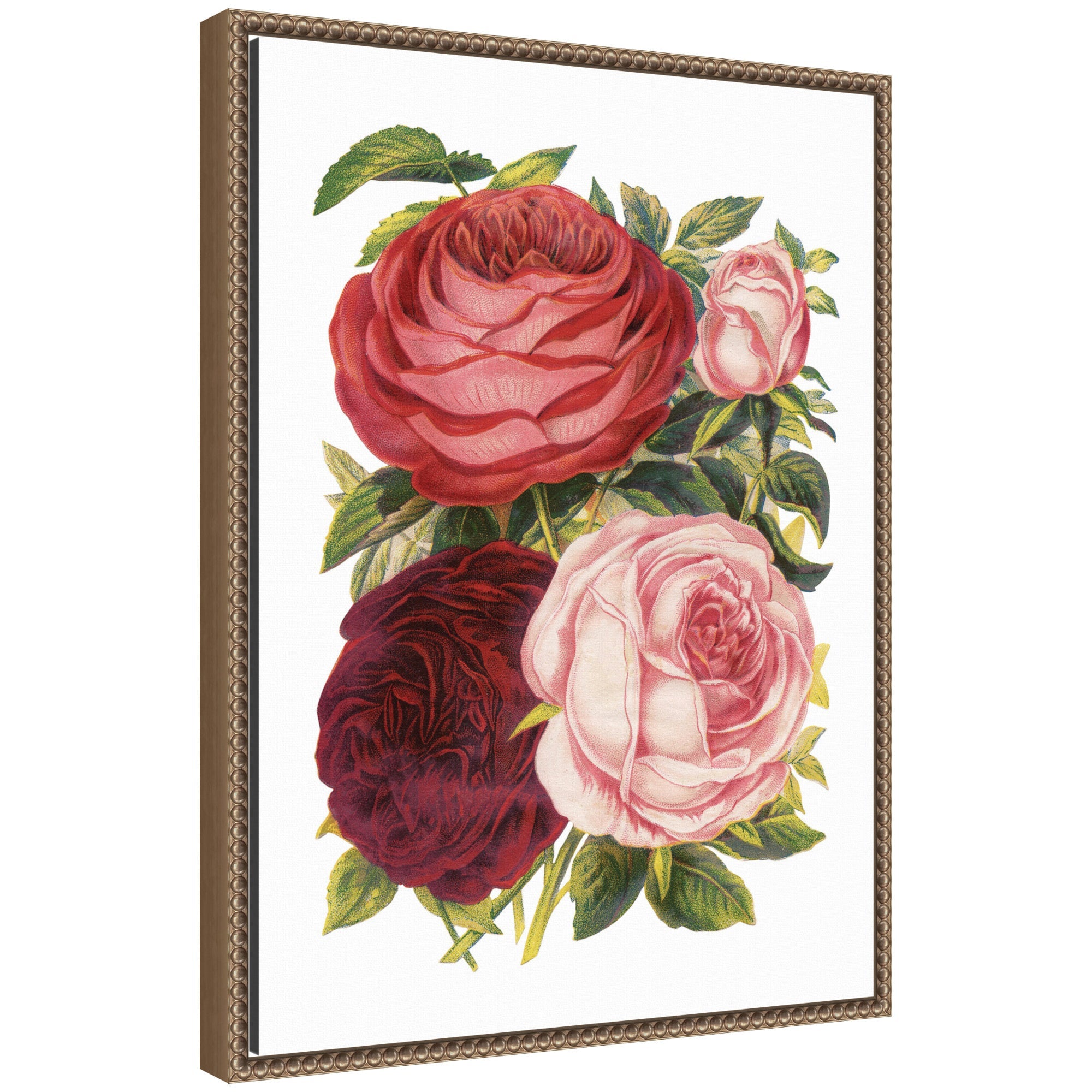Sylvie Victorian Flowers Framed Canvas