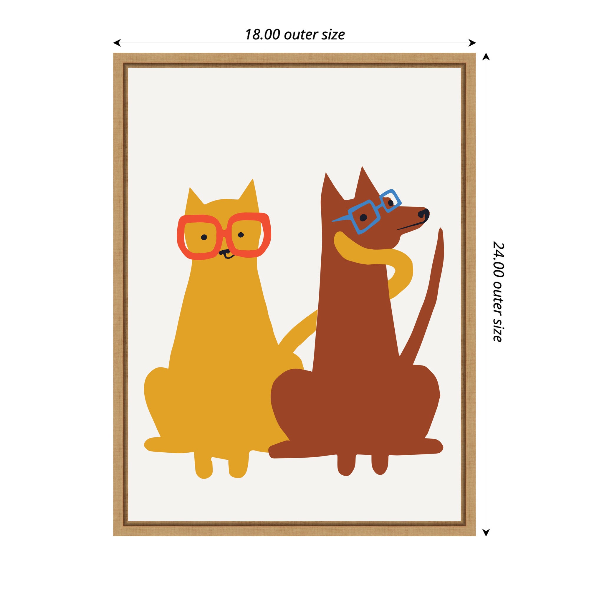 Sylvie Farm Cat Dog Framed Canvas by Hannah Beisang