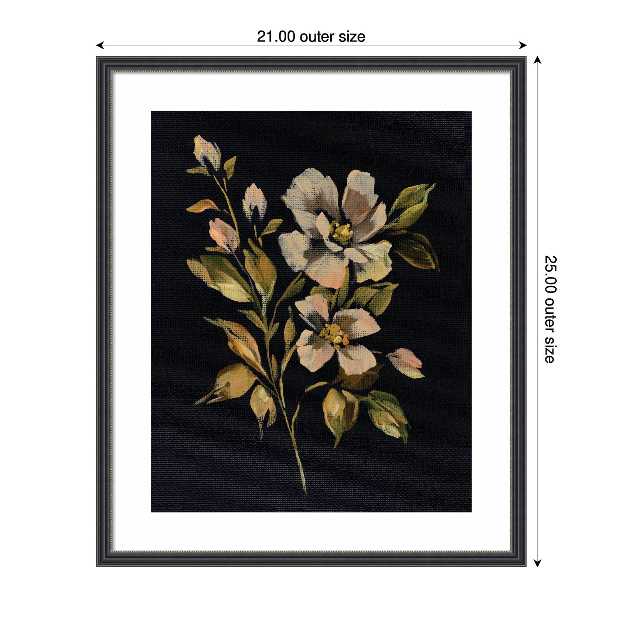 Framed Art Moody Floral 7 by Annie Quigley