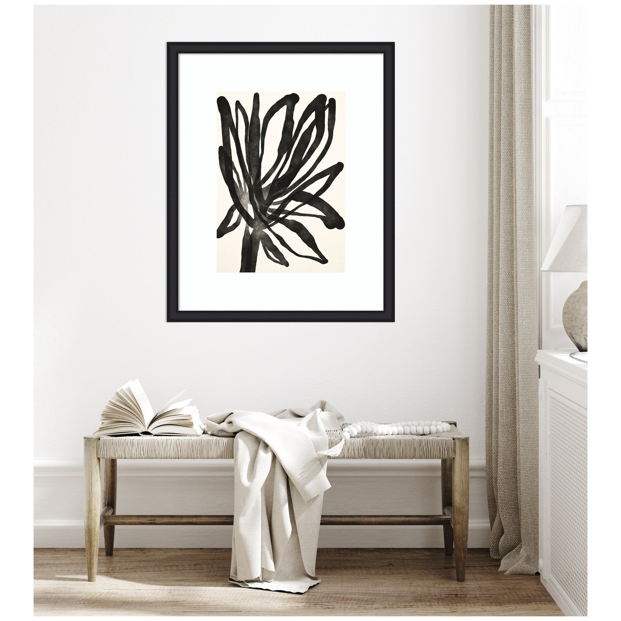 Framed Art Dark Floral by Alicia Bock