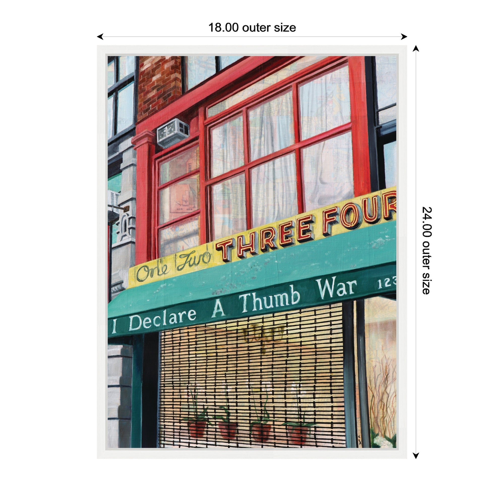 One Two Three Four by Krista V.
Allenstein Framed Canvas Wall Art Print
