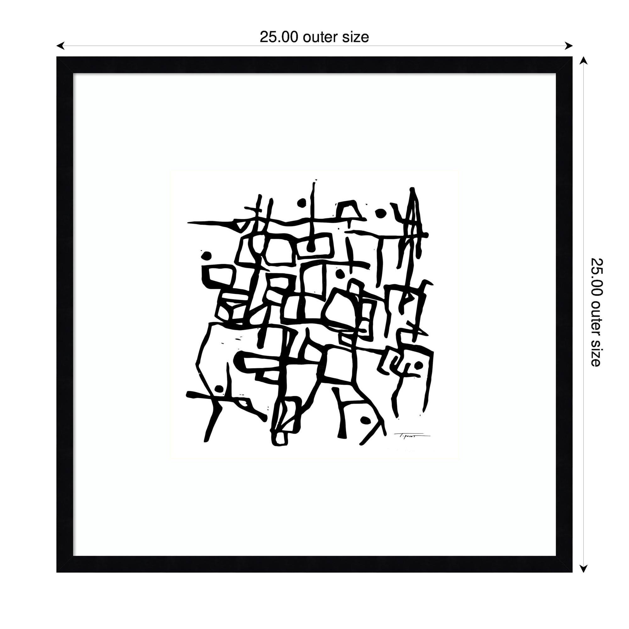 Organic Lines BW Grayscale by Statement Goods Framed Wall Art Print