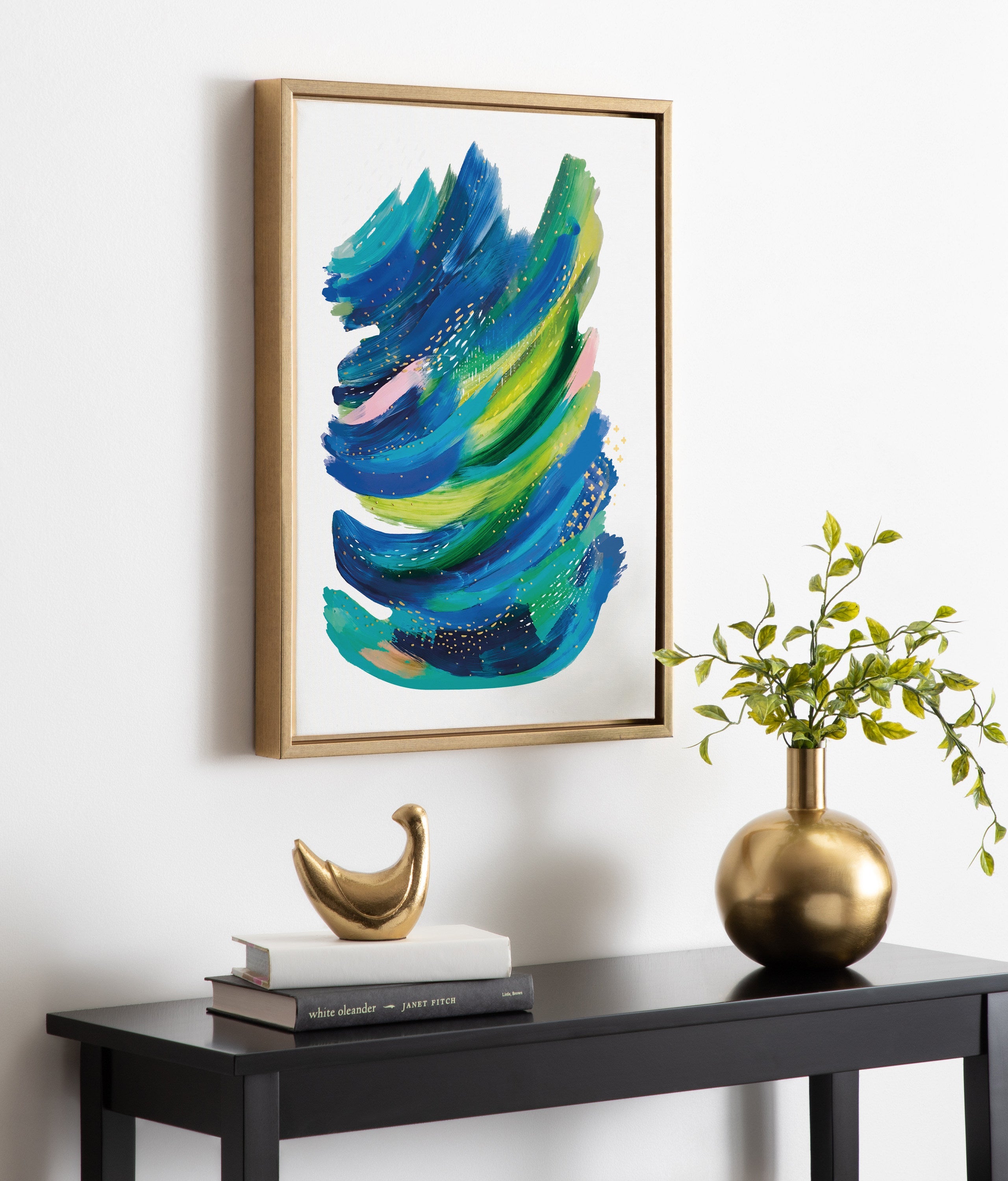 Sylvie Bright Abstract 2 Framed Canvas