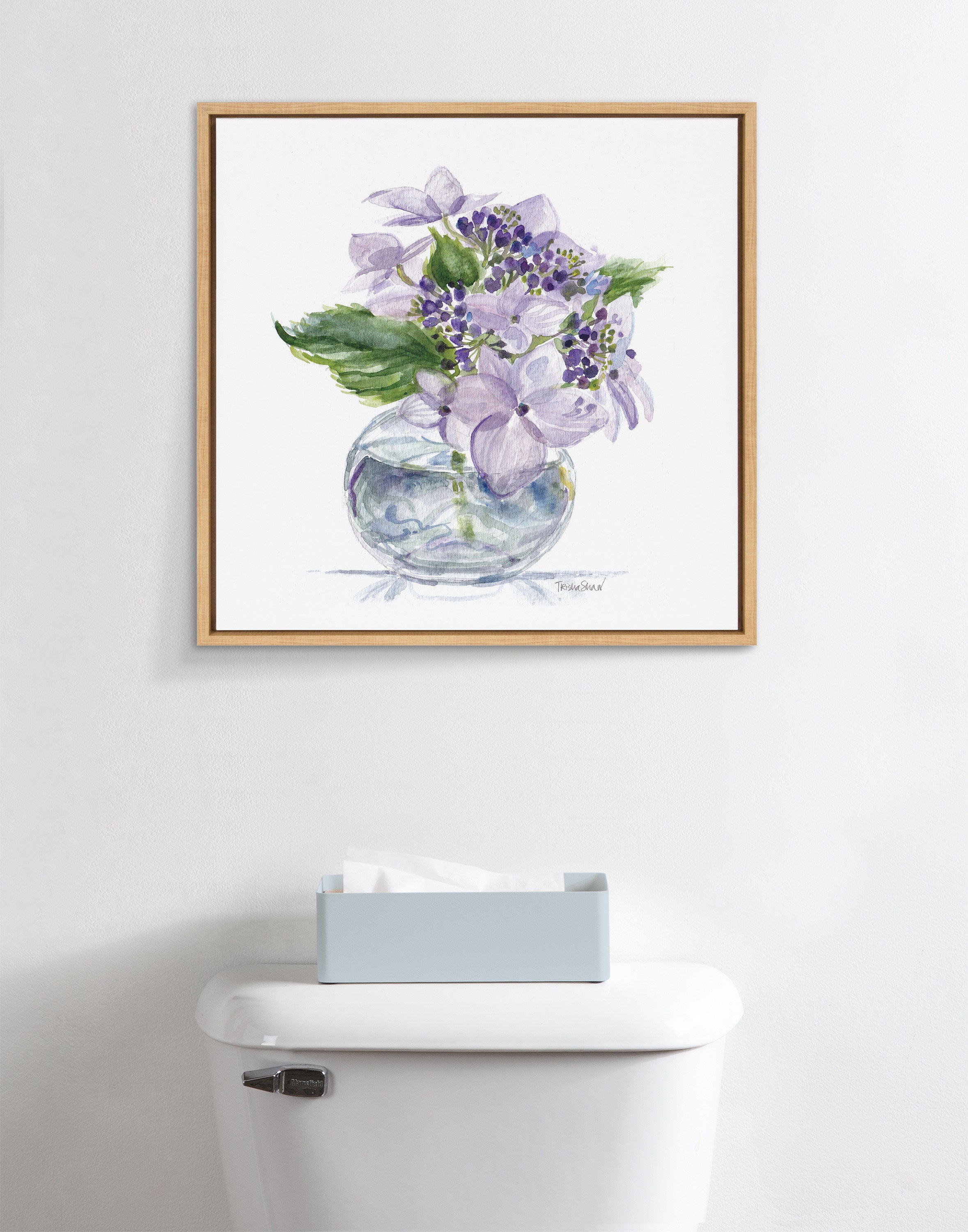 Sylvie Hydrangea Blossom Bud Framed Canvas by kateandlaurel - product image 8 for Resin Society
