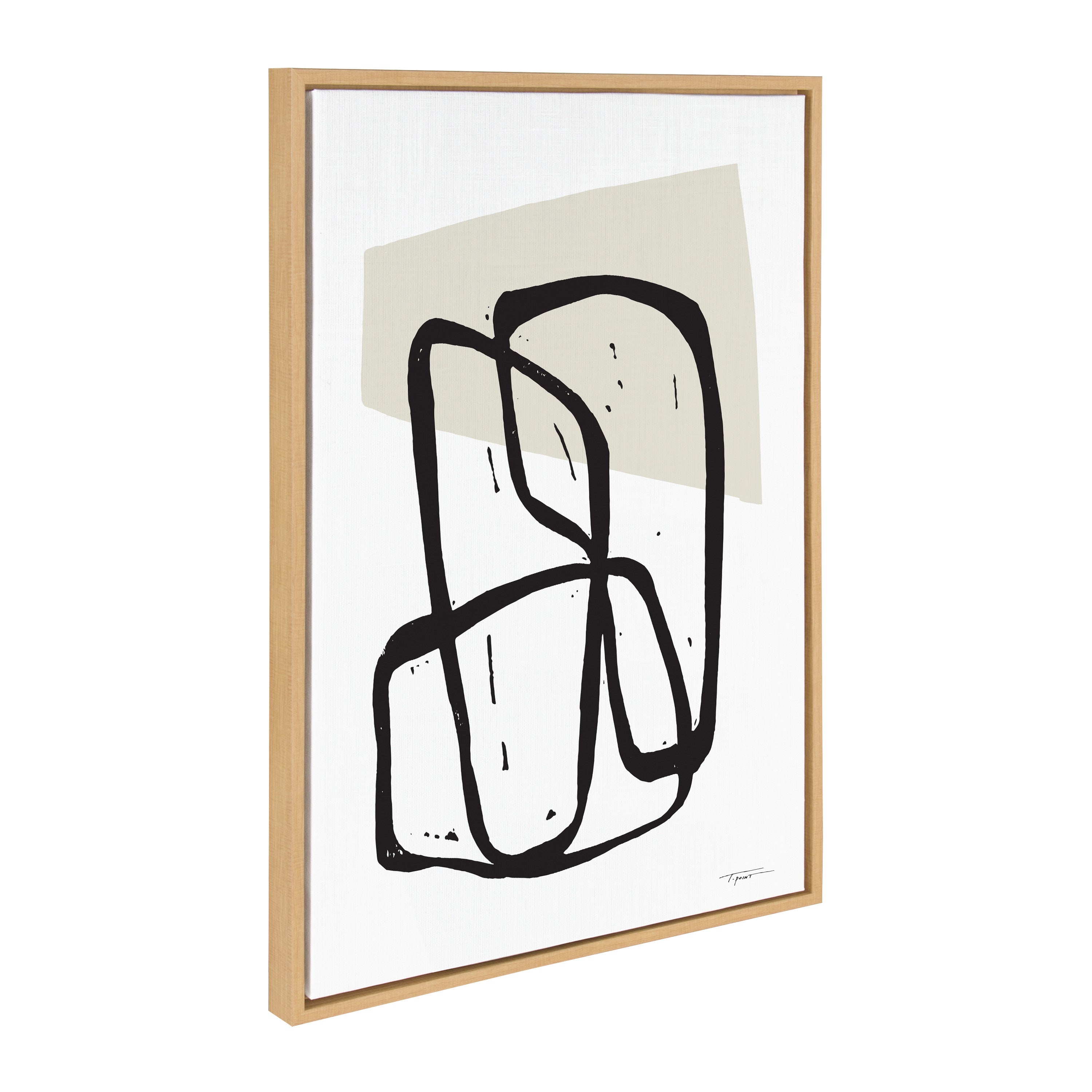 Sylvie Entangled Neutral Framed Canvas by kateandlaurel - product image 9 for Resin Society