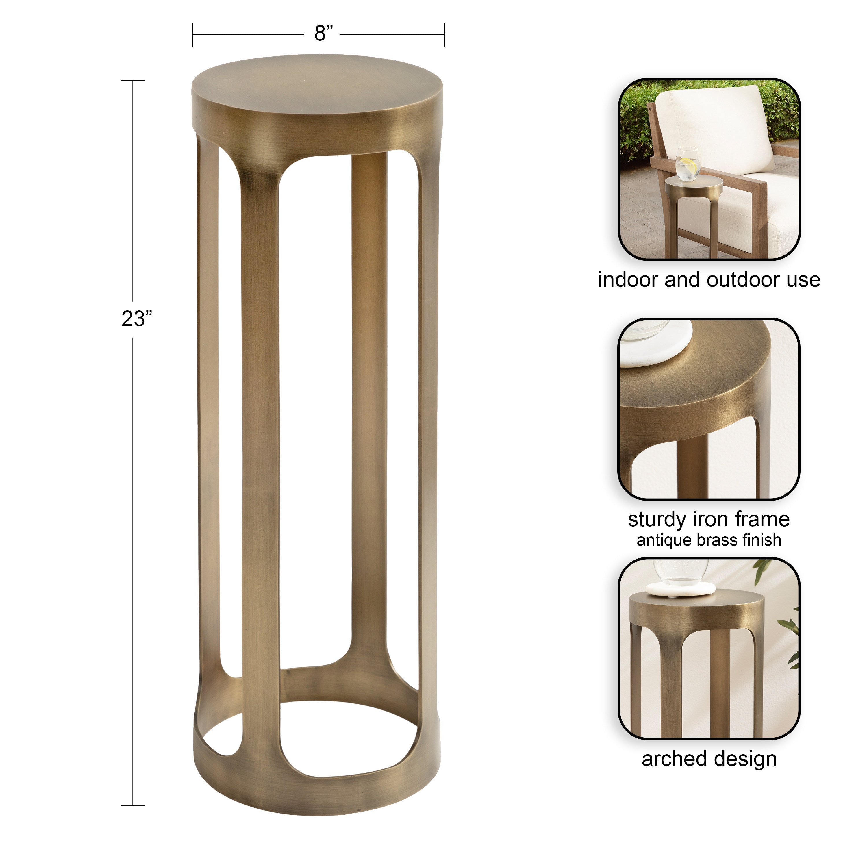 Dahl Metal Drink Table