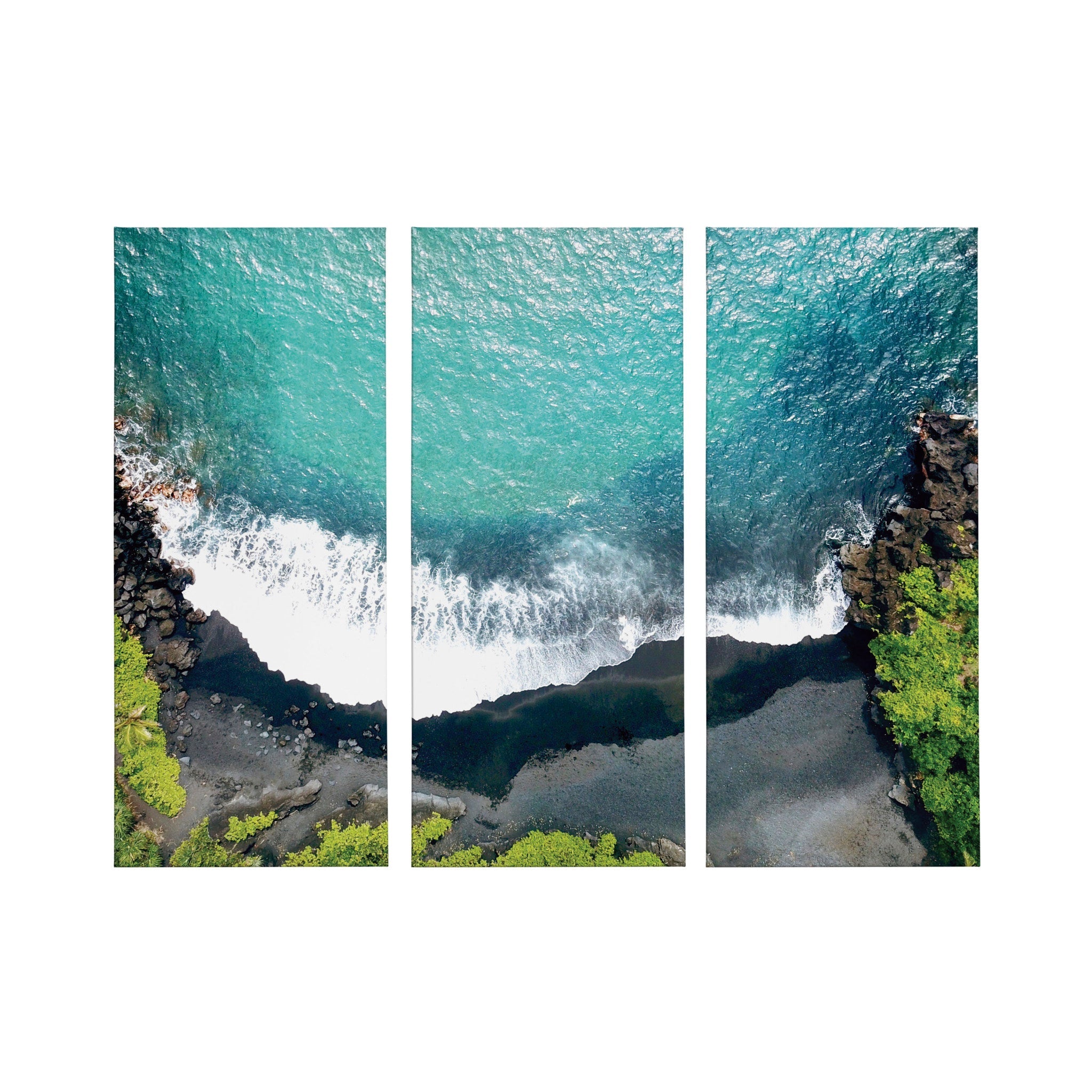Maui Black Sands Beach Canvas by Rachel Bolgov by kateandlaurel - product image 2 for Resin Society