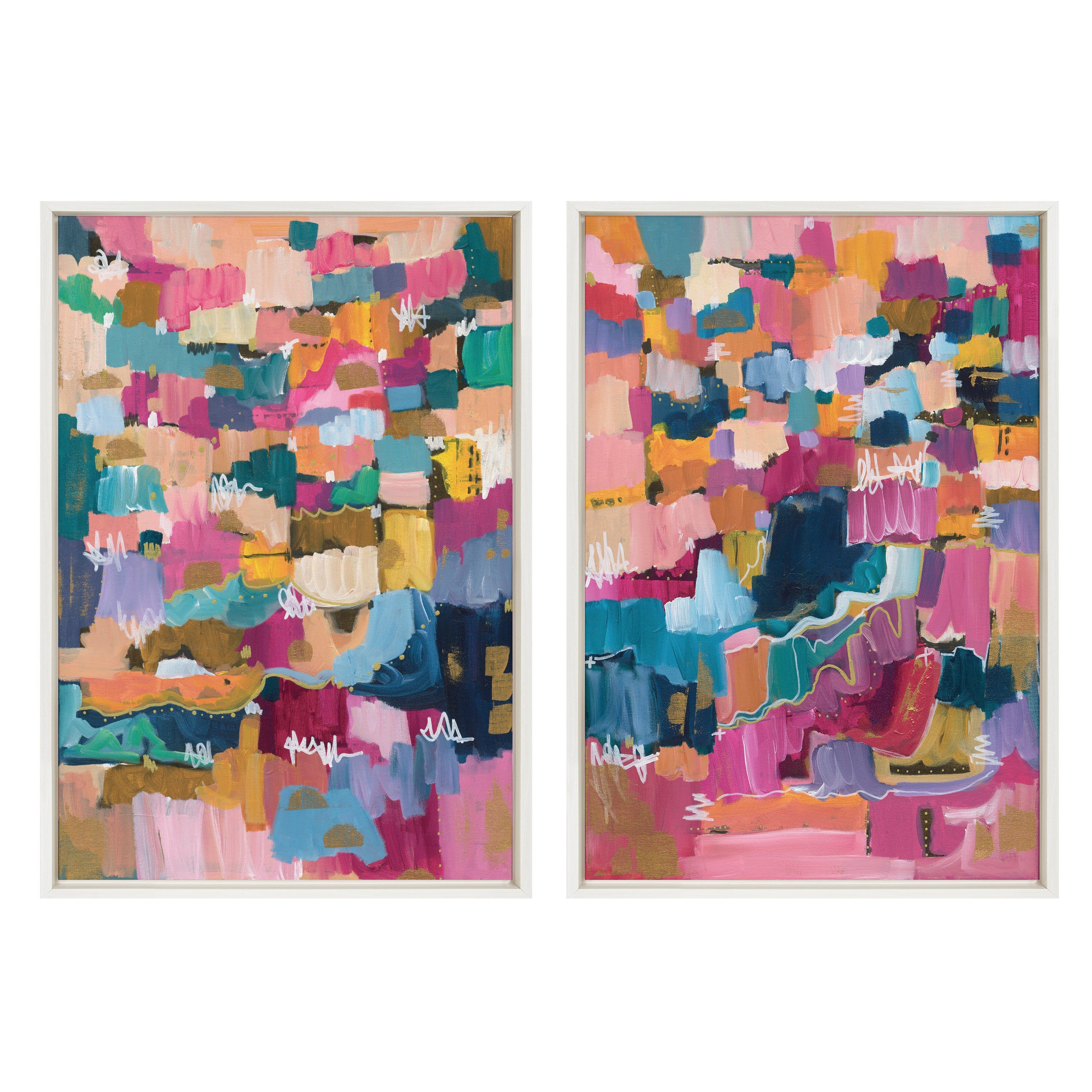 Sylvie Applause Framed Canvas Set by Leah Nadeau by kateandlaurel - product image 8 for Resin Society